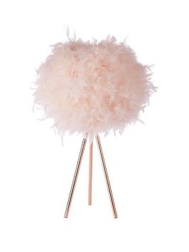 Product photograph of Very Home Ellie Table Lamp - Blush from very.co.uk