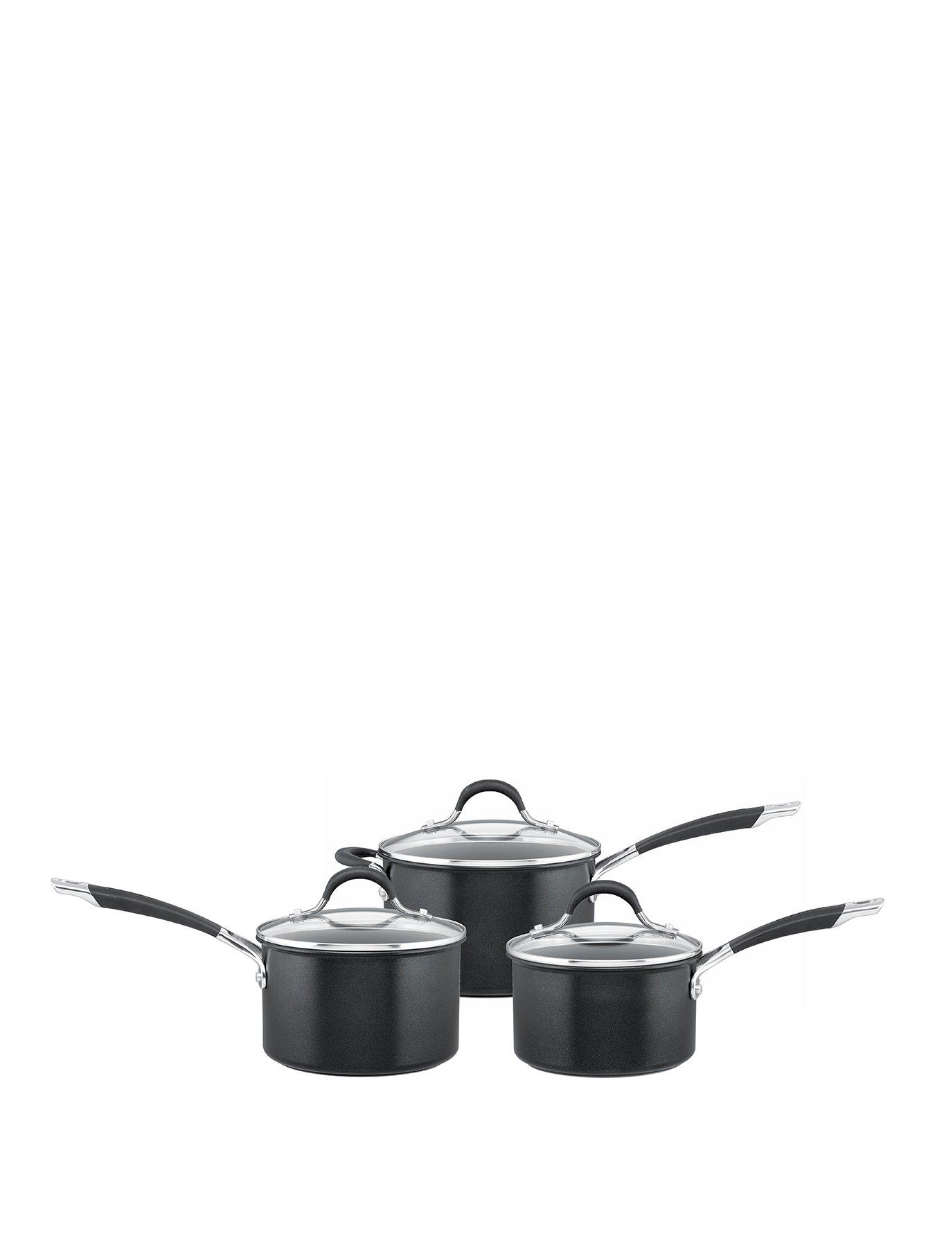 Image 1 of 8 of Circulon Momentum Hard-Anodised 3-Piece Pan Set
