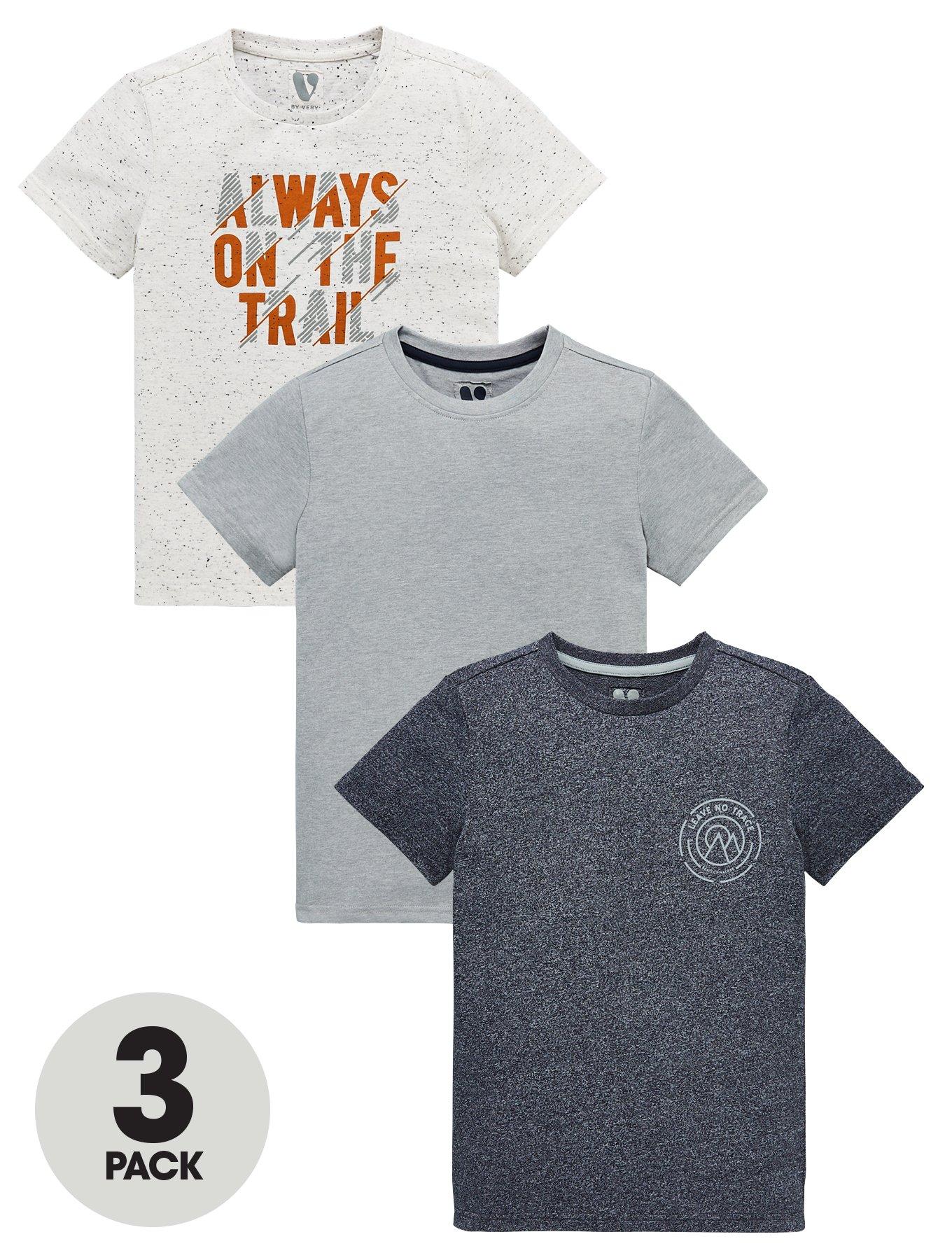 V By Very Boys 3 Pack Short Sleeve T-Shirts review