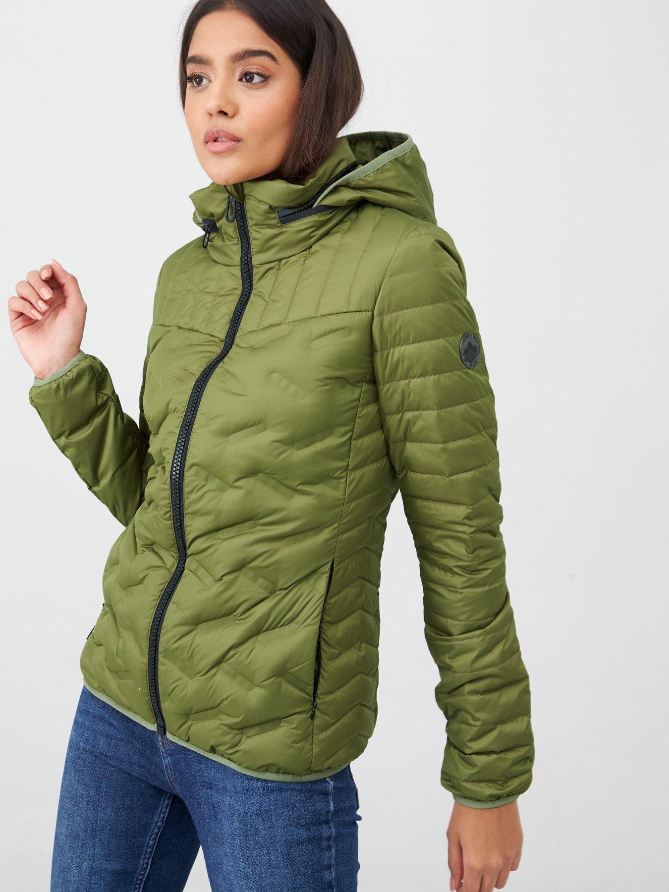 superdry down padded jacket with hood
