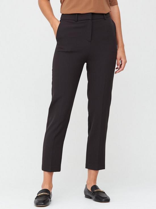 front image of v-by-very-slim-leg-ankle-grazer-trousers-black