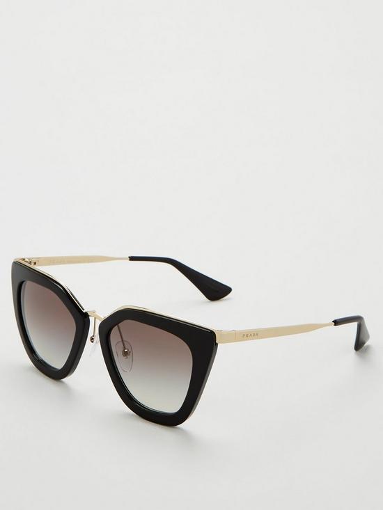 front image of prada-cat-eye-sunglasses-black