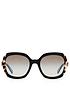  image of prada-oversize-sunglasses-black-azurespotted-brown