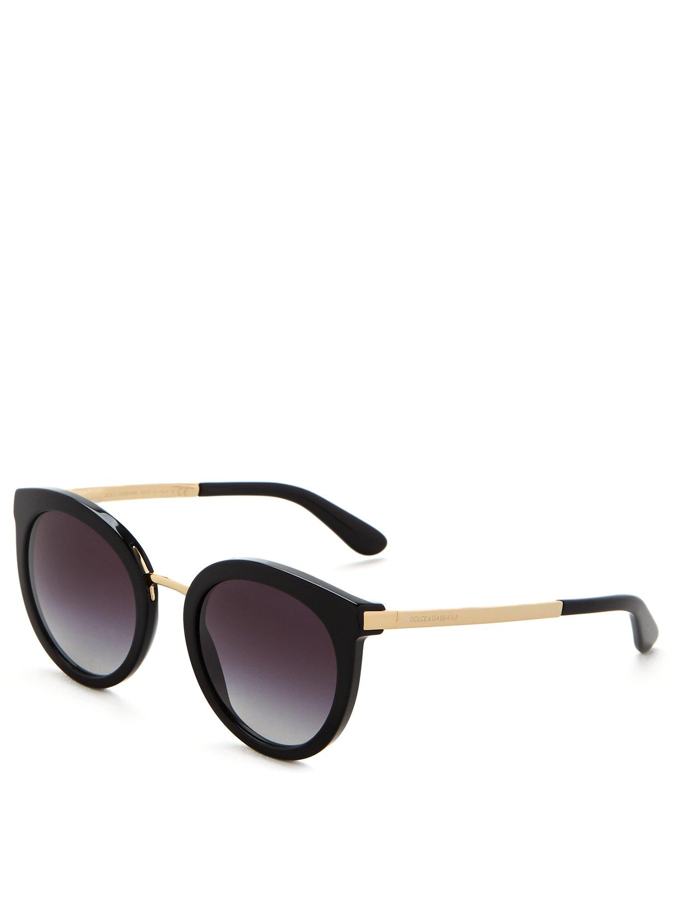 Dolce & Gabbana Round Sunglasses - Black 