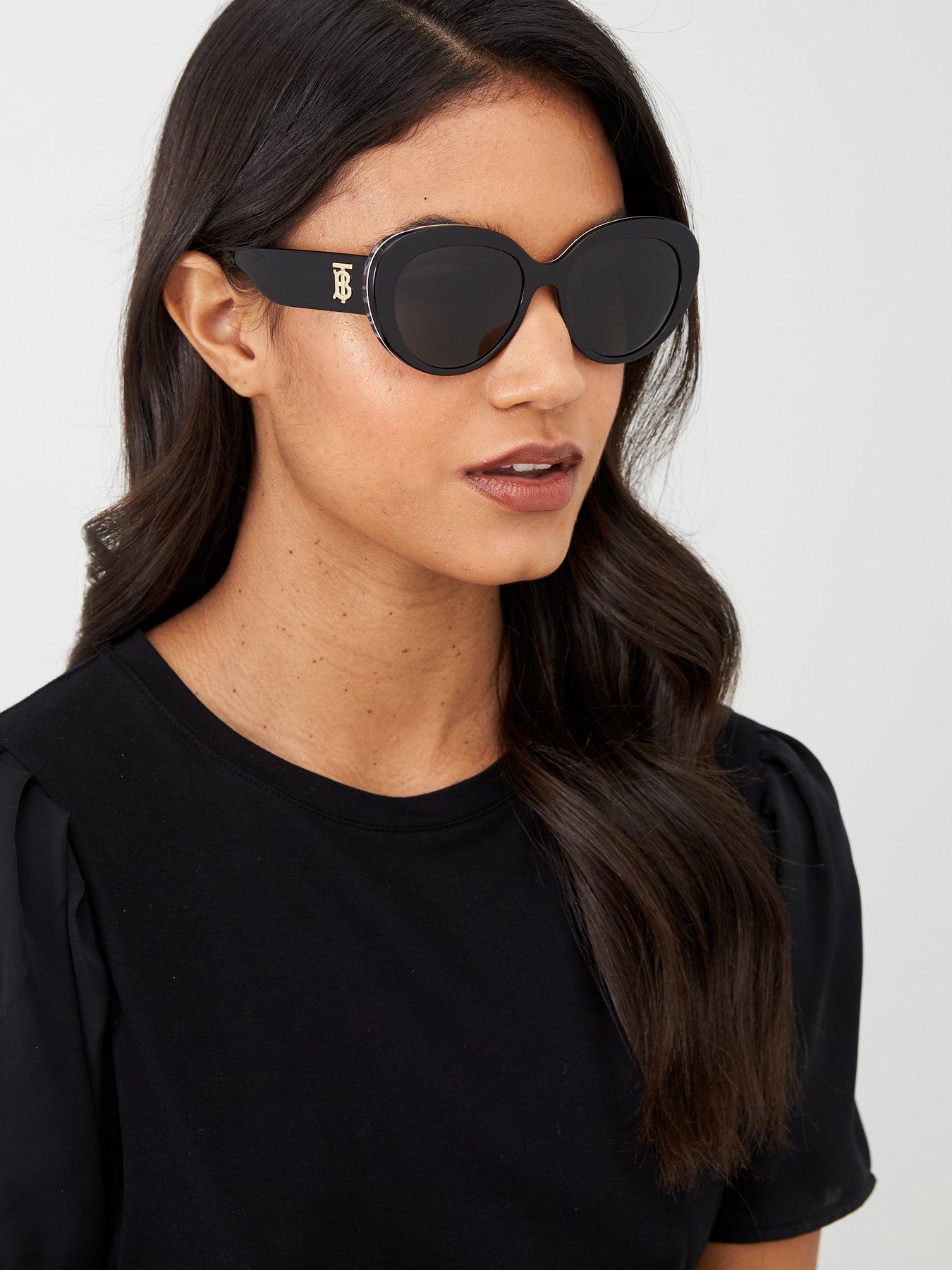Burberry Cat Eye Sunglasses - Black 