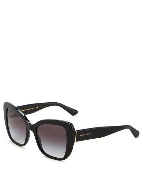 front image of dolce-gabbana-oversize-sunglasses--nbspblack