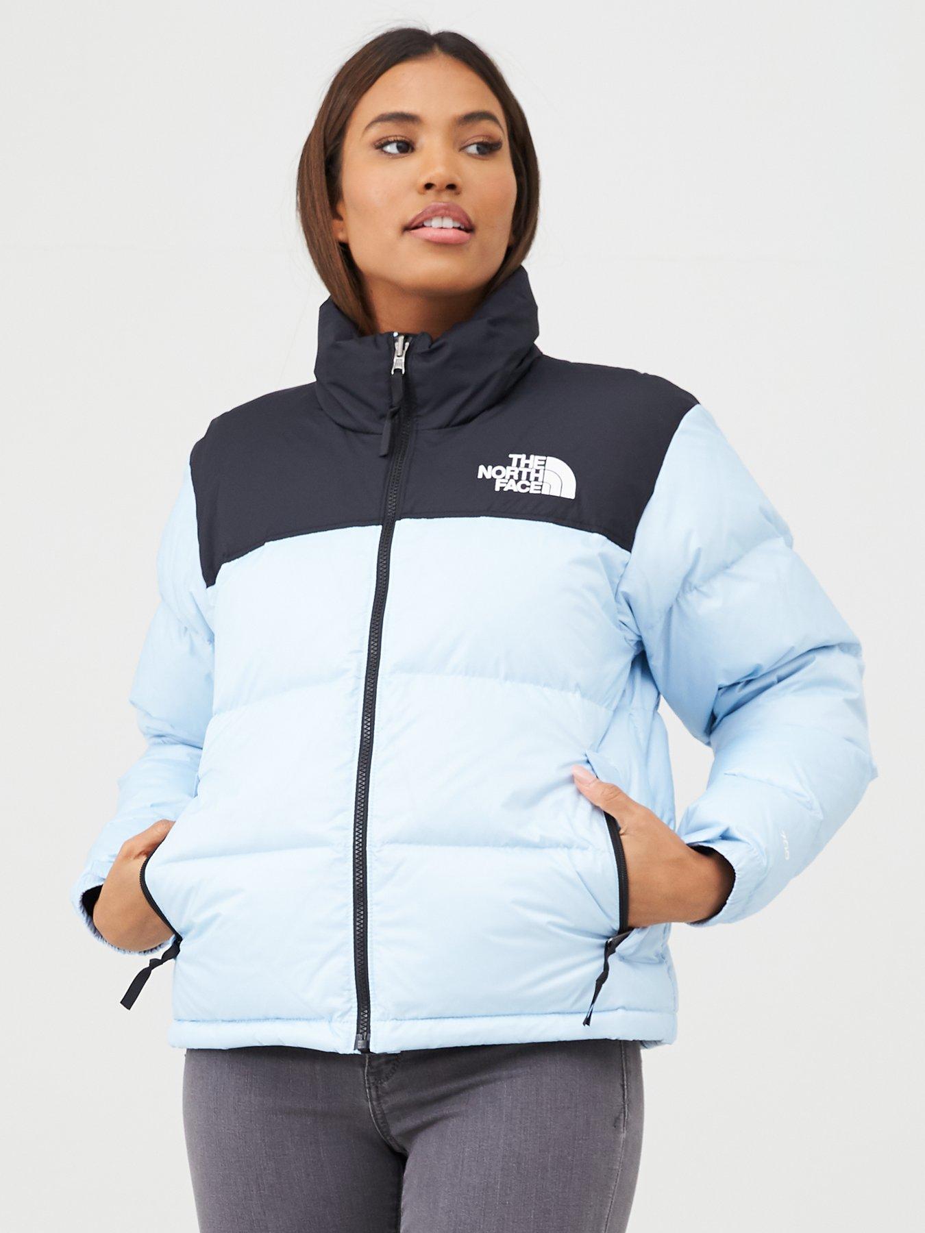 baby blue north face jacket