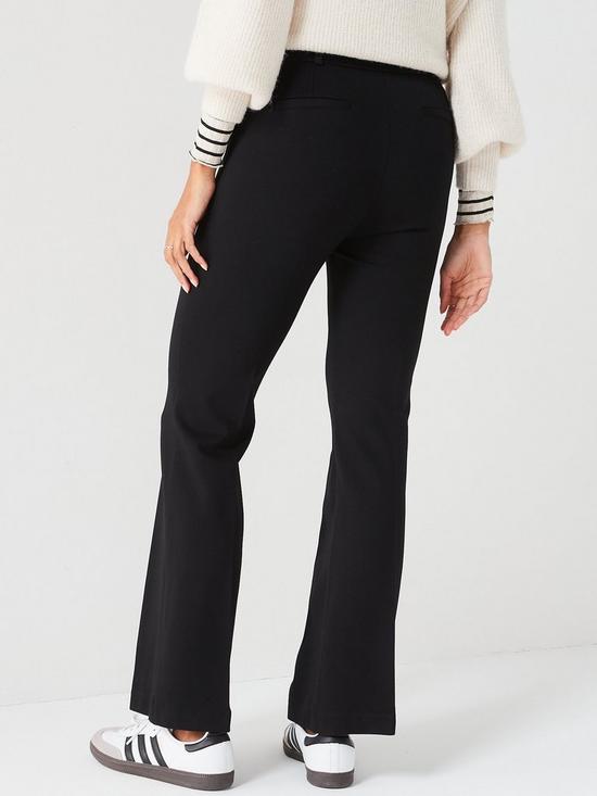 stillFront image of v-by-very-ponte-bootcut-trousers-black