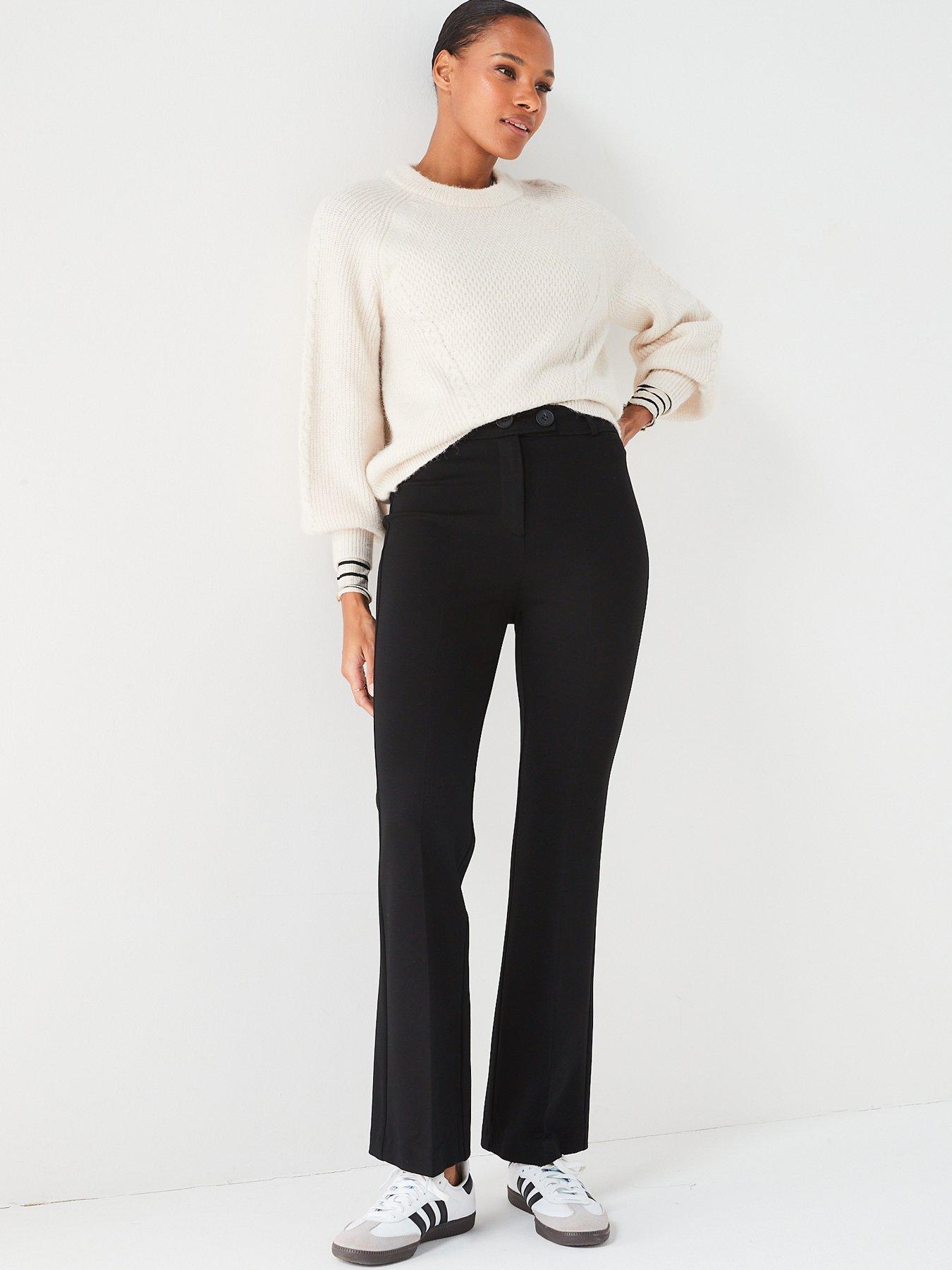 Black bootcut trousers petite best sale