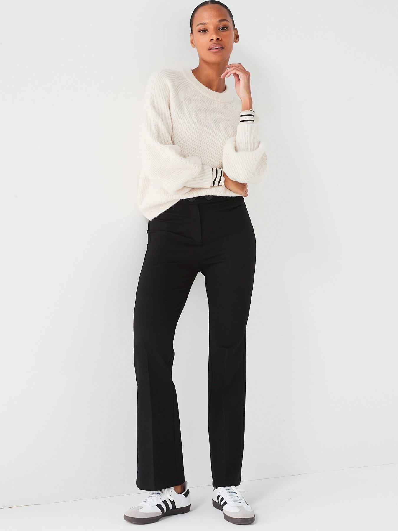 Image 6 of 6 of V by Very Ponte Bootcut Trousers - Black