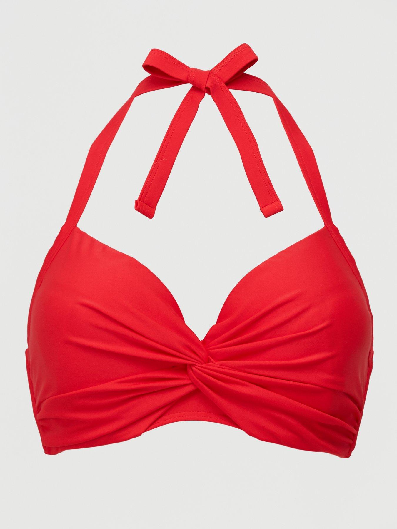 red shapewear swimsuit