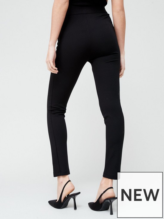 stillFront image of v-by-very-premiumnbspponte-skinny-trousers-black