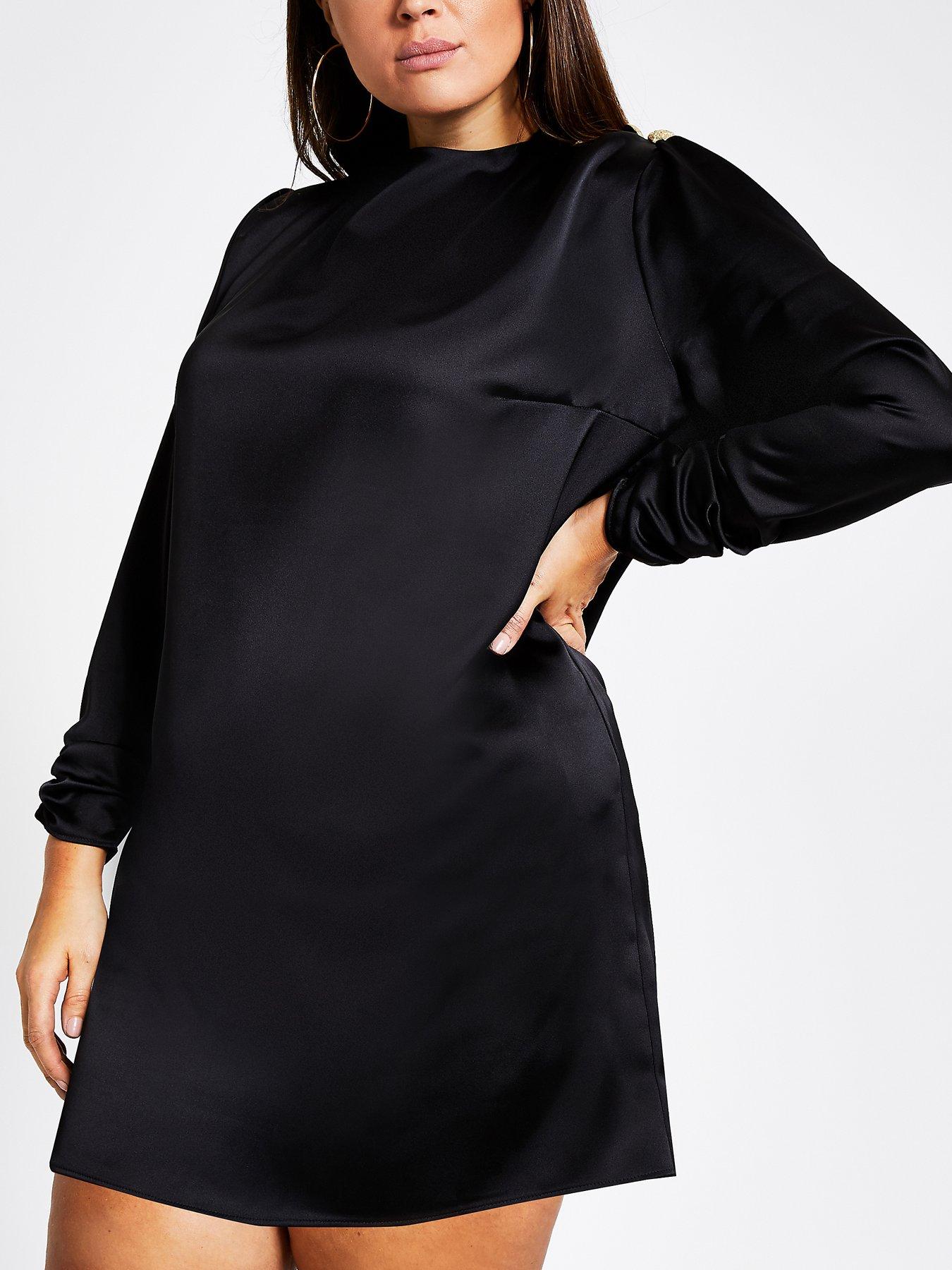 satin swing dress uk