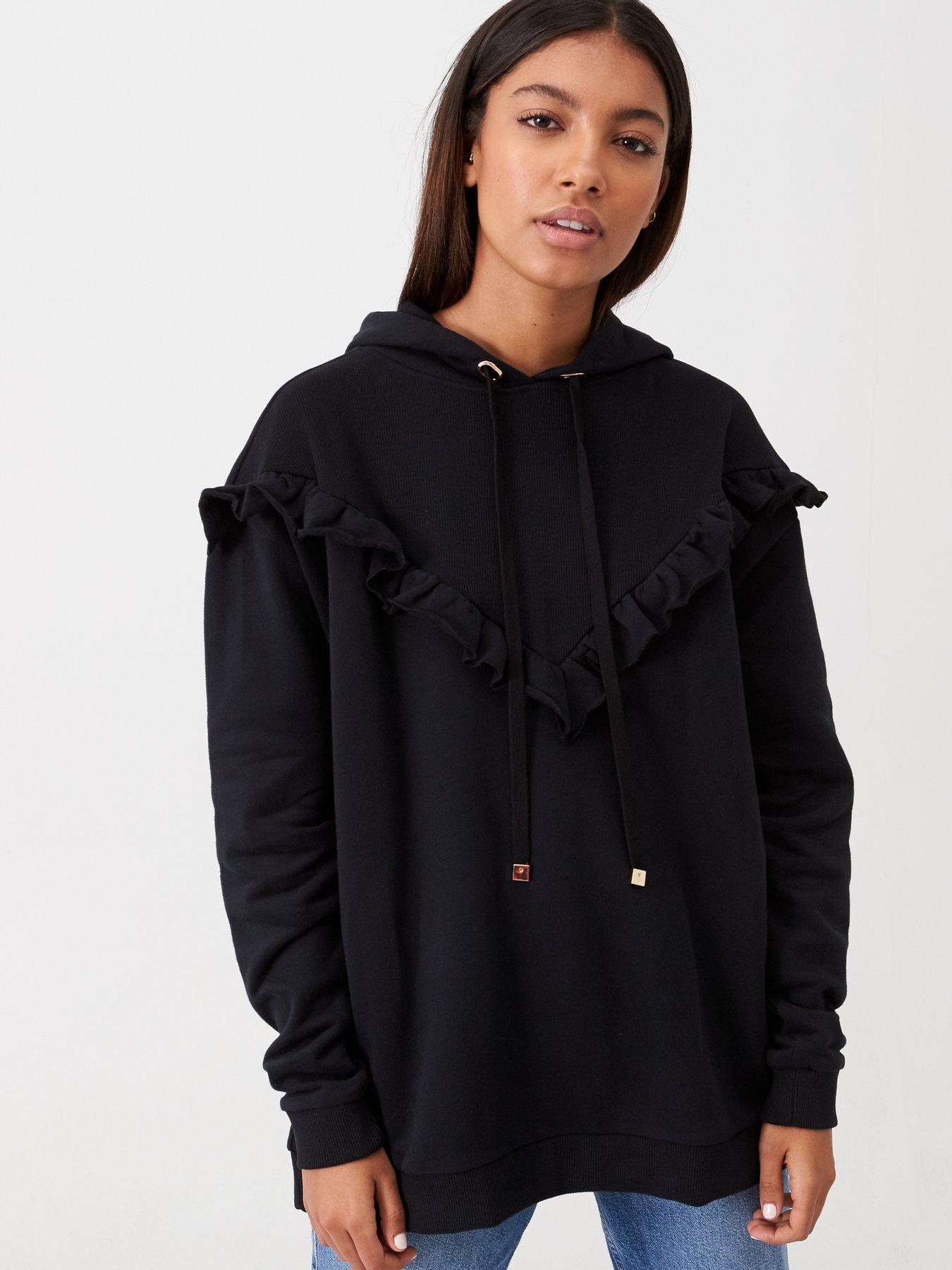 river island black hoodie