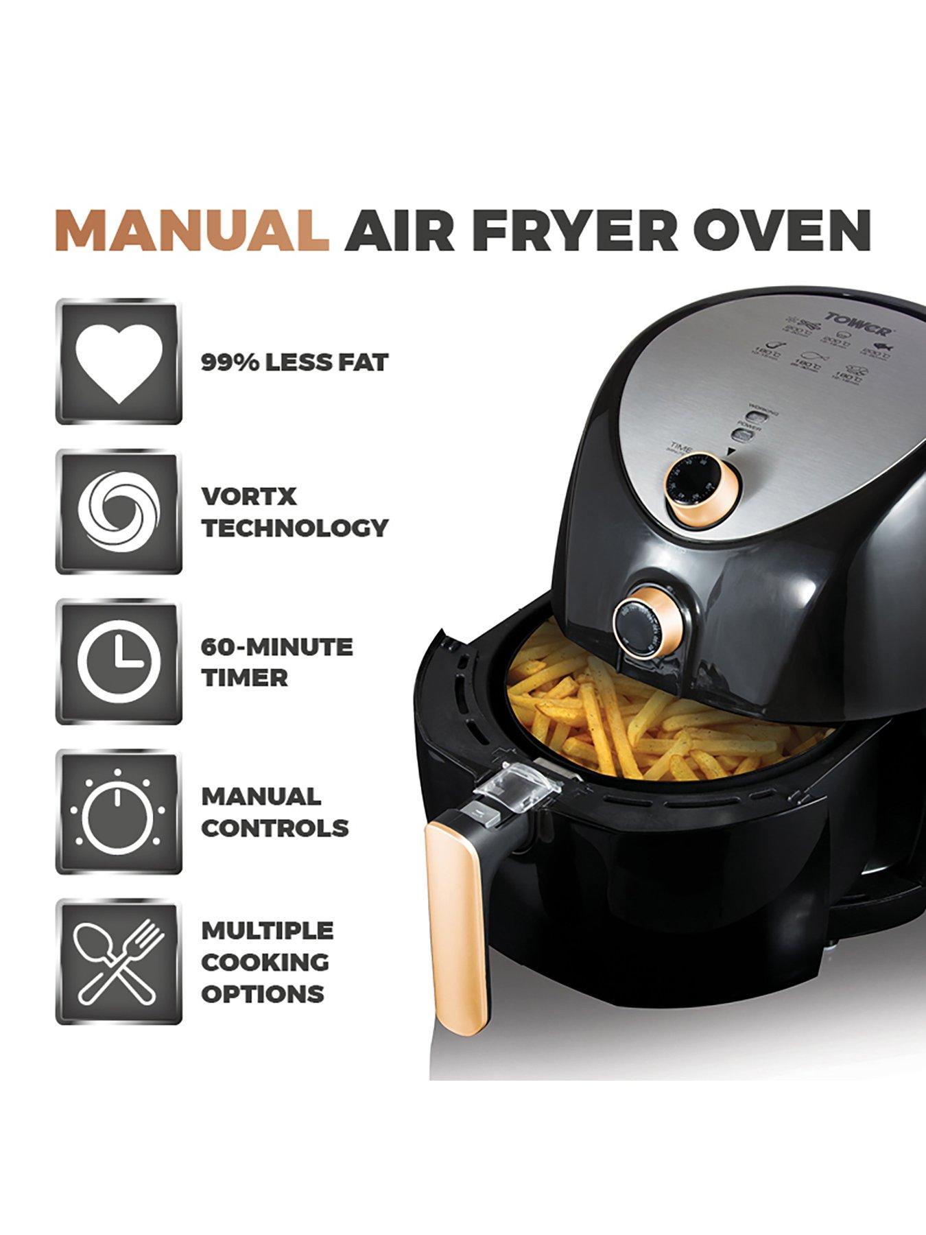 Tower T17021rg 4 3l Manual Air Fryer Rose Gold Very Co Uk [ 800 x 600 Pixel ]