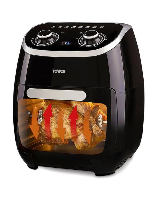 front image of tower-xpress-vortx-5-in-1-air-fryer-oven-11l-black-t17038