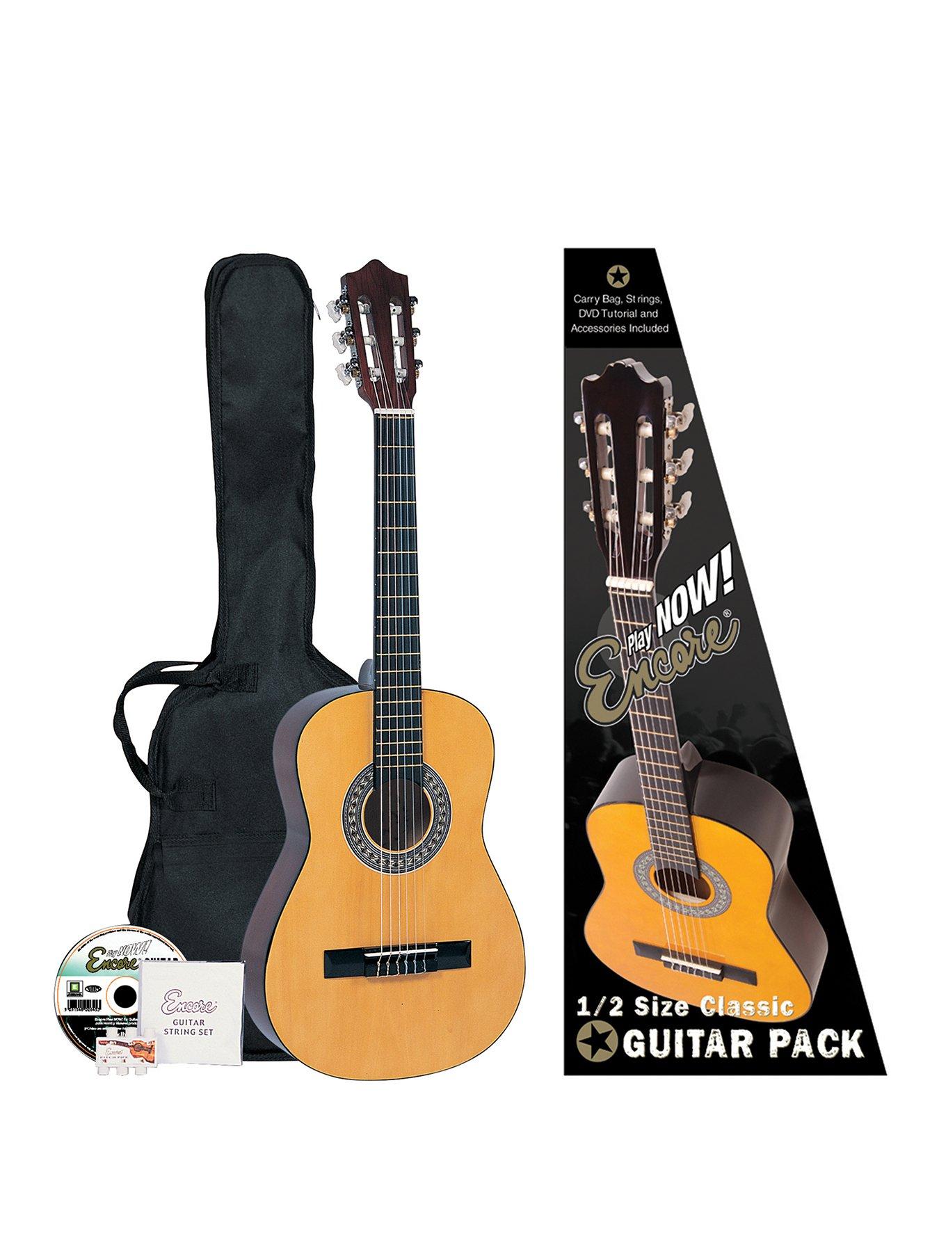 Image 1 of 5 of Encore 1/2 Size Classic Guitar Bundle - Natural