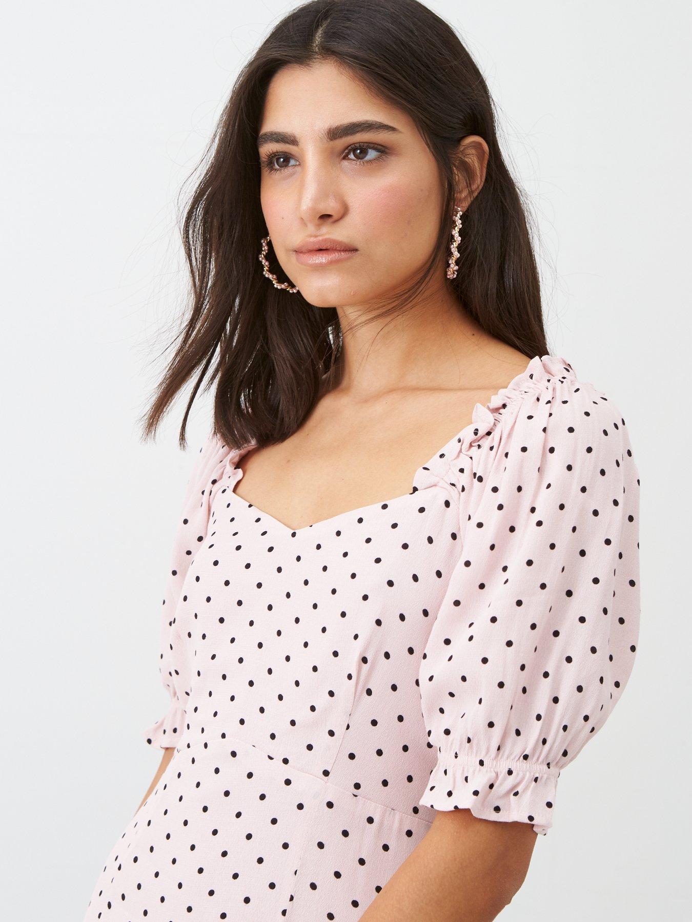 warehouse polka dot prairie dress