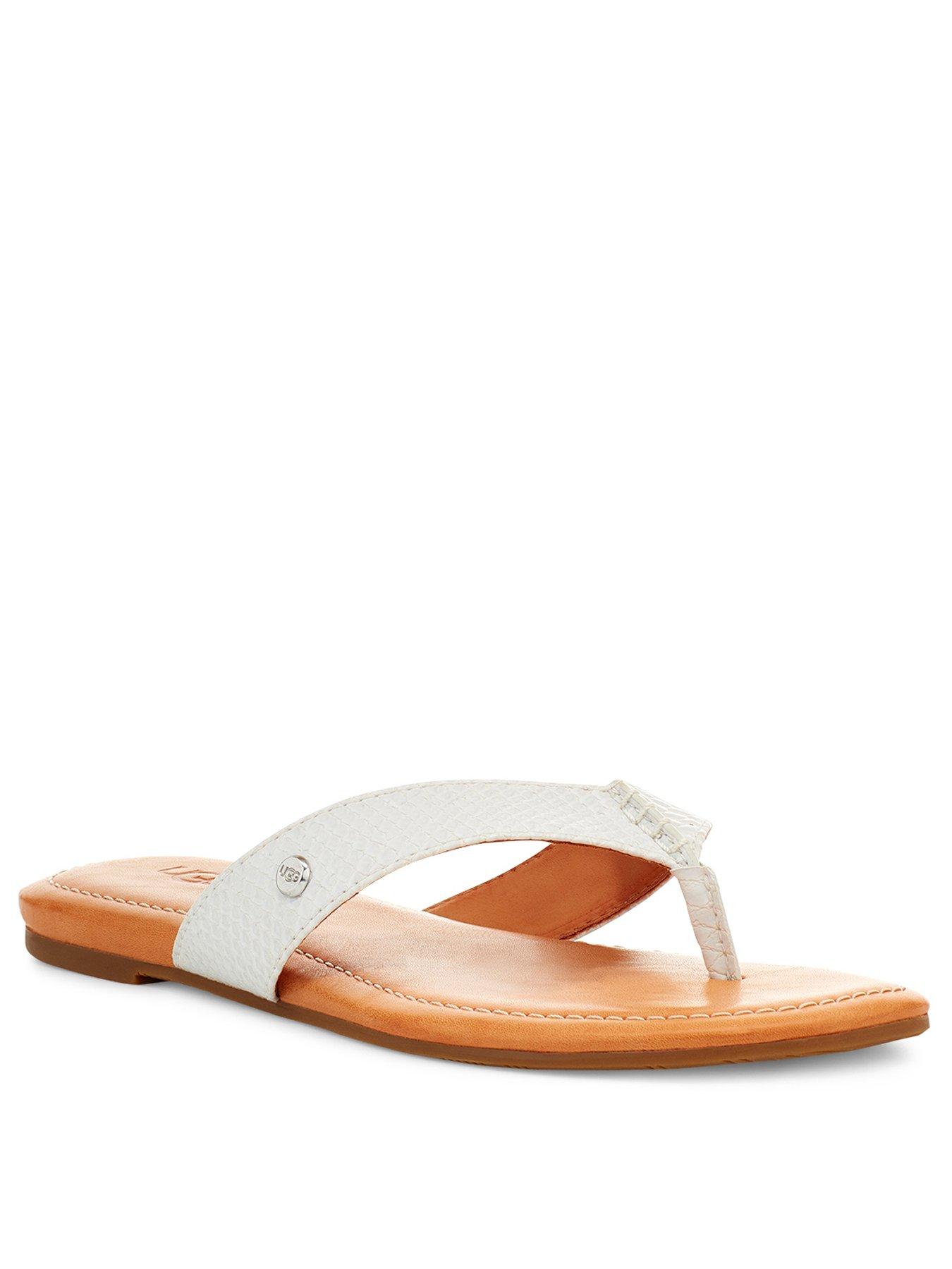 white ugg flip flops