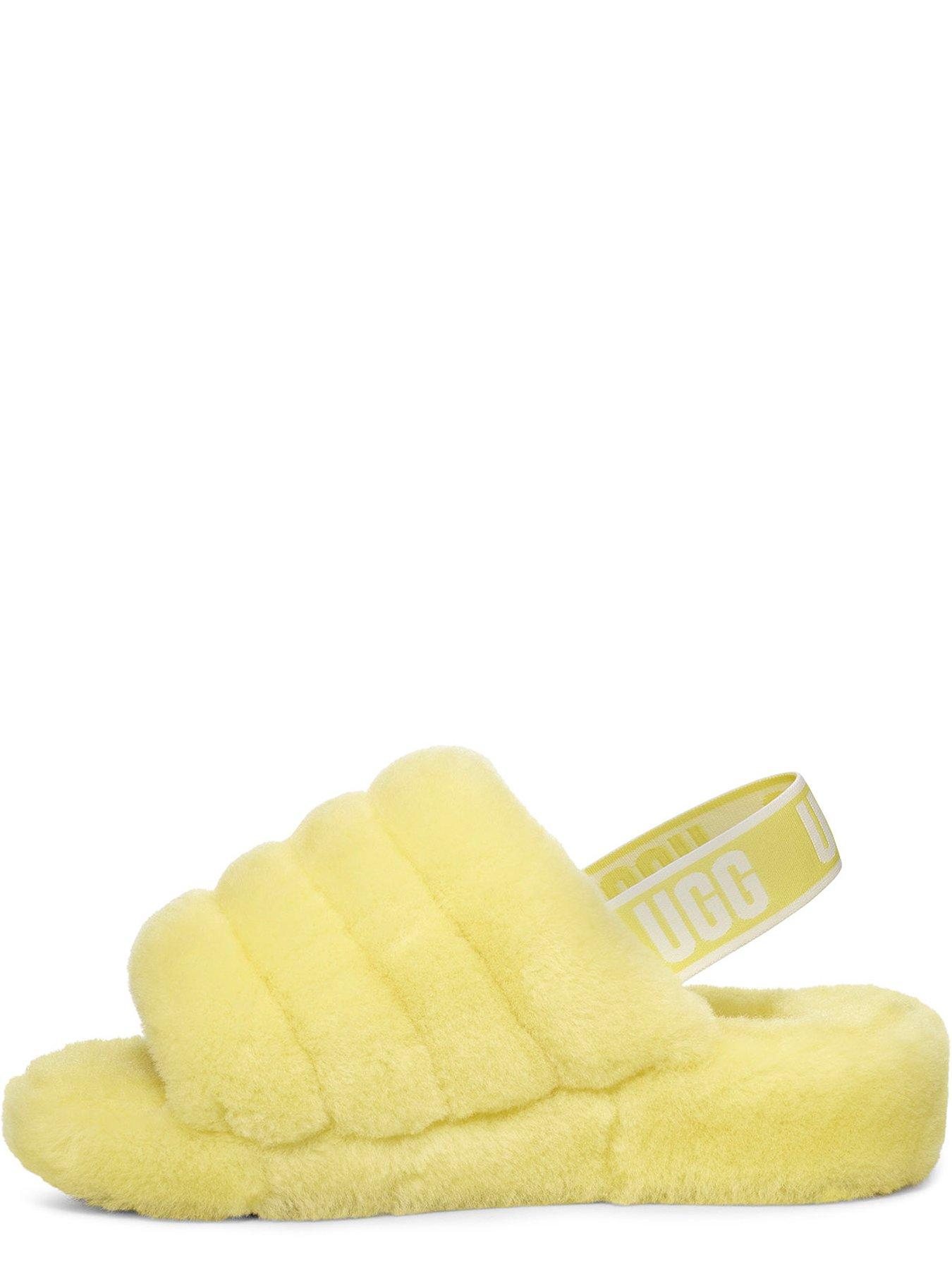 neon yellow ugg slippers