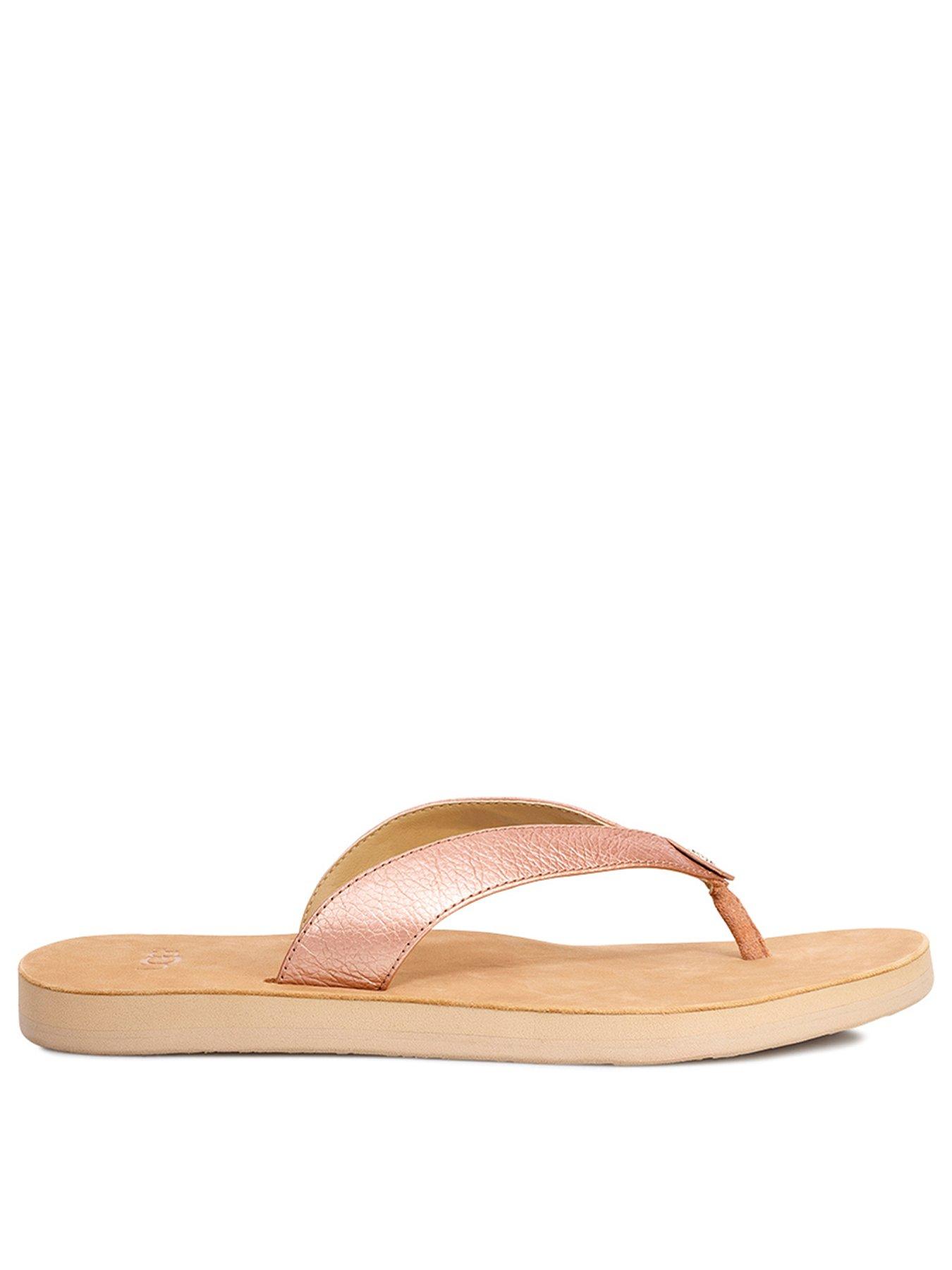 ugg tawney rose gold flip flops