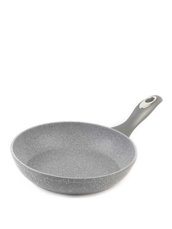front image of salter-marble-collection-24-cm-frying-pan-in-grey