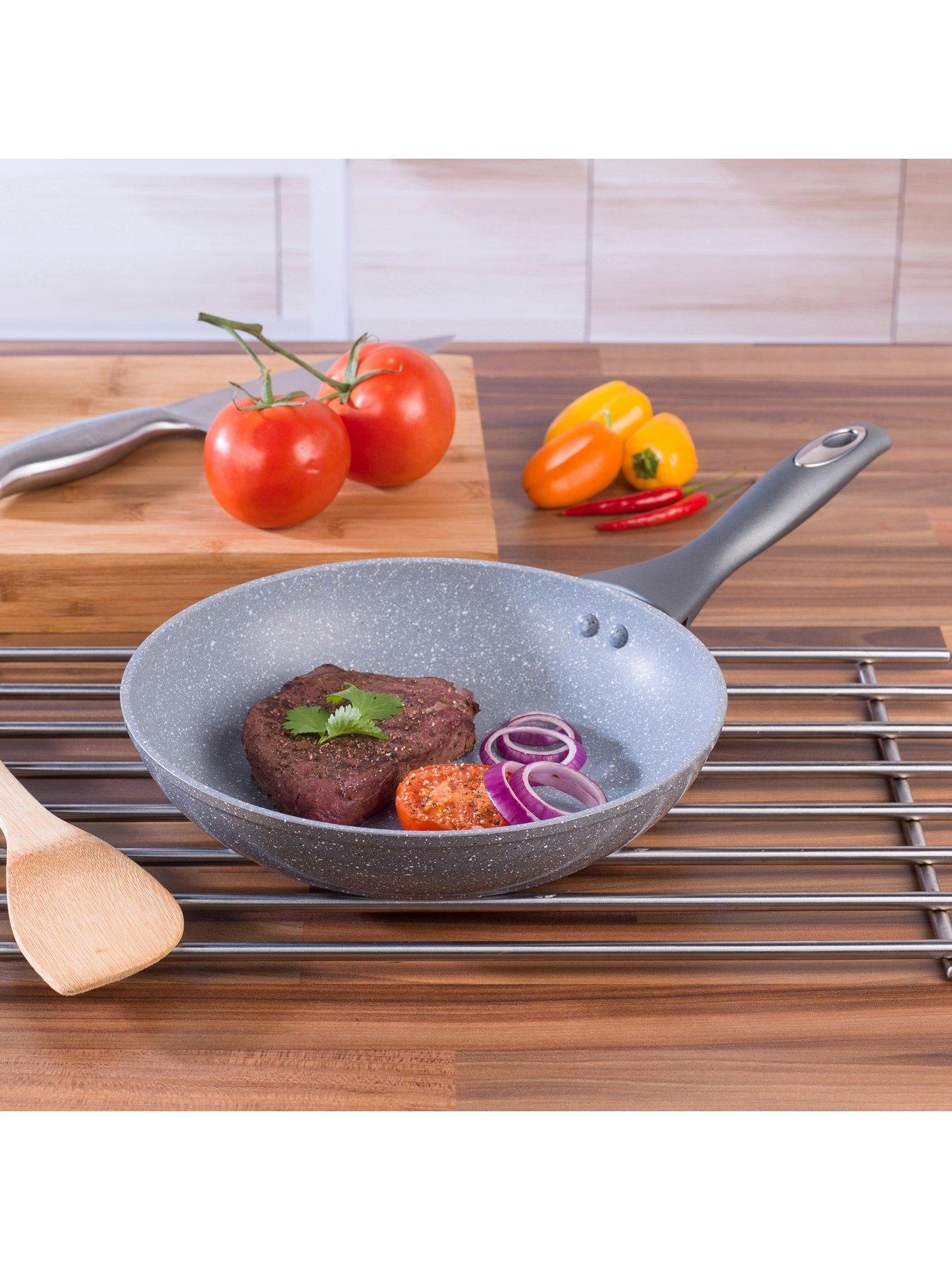Image 5 of 6 of Salter Marble Collection 24 cm Frying Pan in Grey