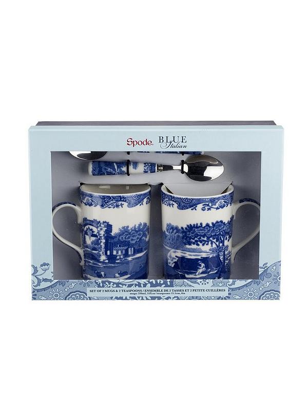 SPODE ENGLAND BLUE ITALIAN Porcelain Cylinder Mug
