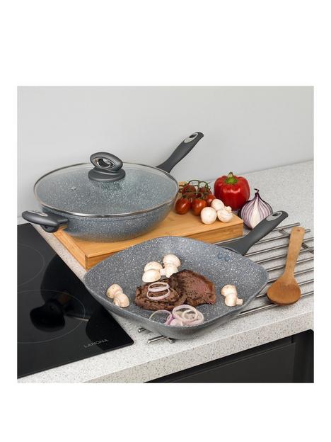 salter-marble-collection-wok-and-griddle-pan-set-in-grey