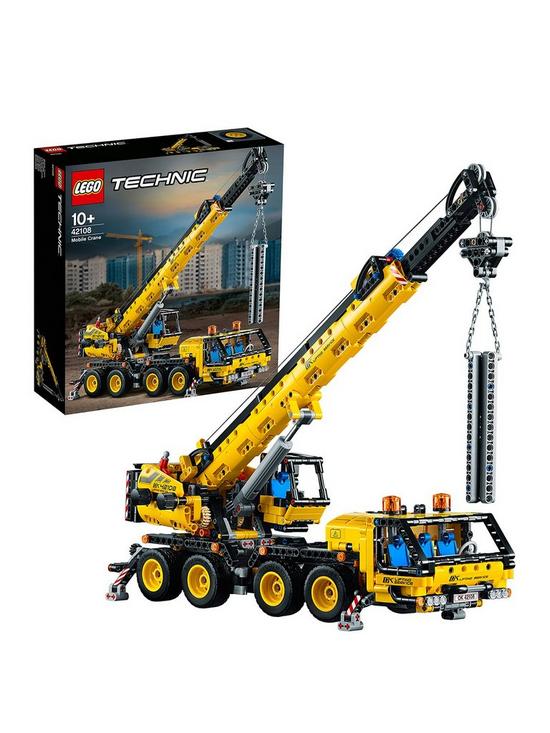 front image of lego-technic-42108-mobile-crane-truck