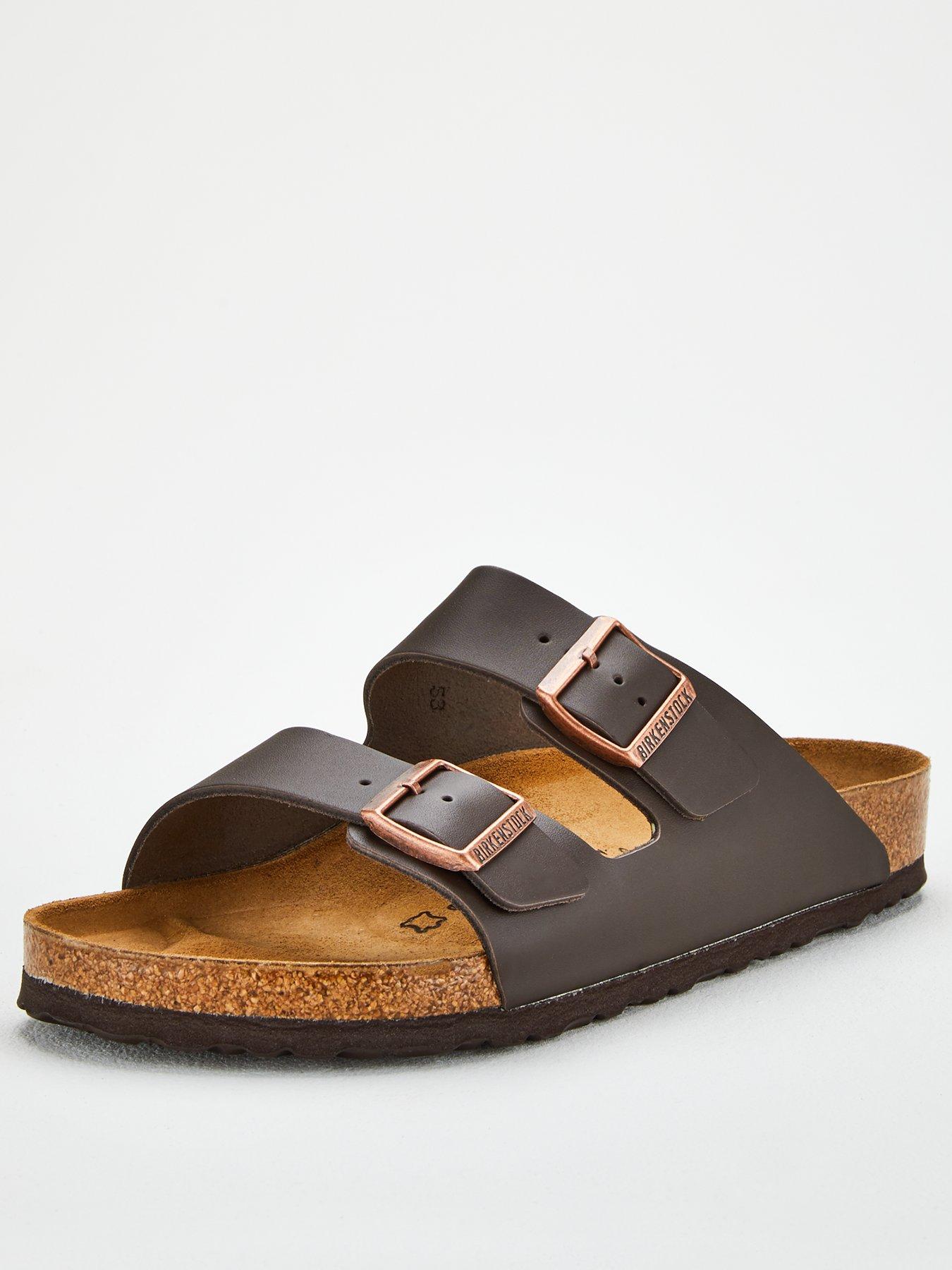 Image 3 of 6 of Birkenstock Men's Arizona Smooth Leather Sandal - Brown