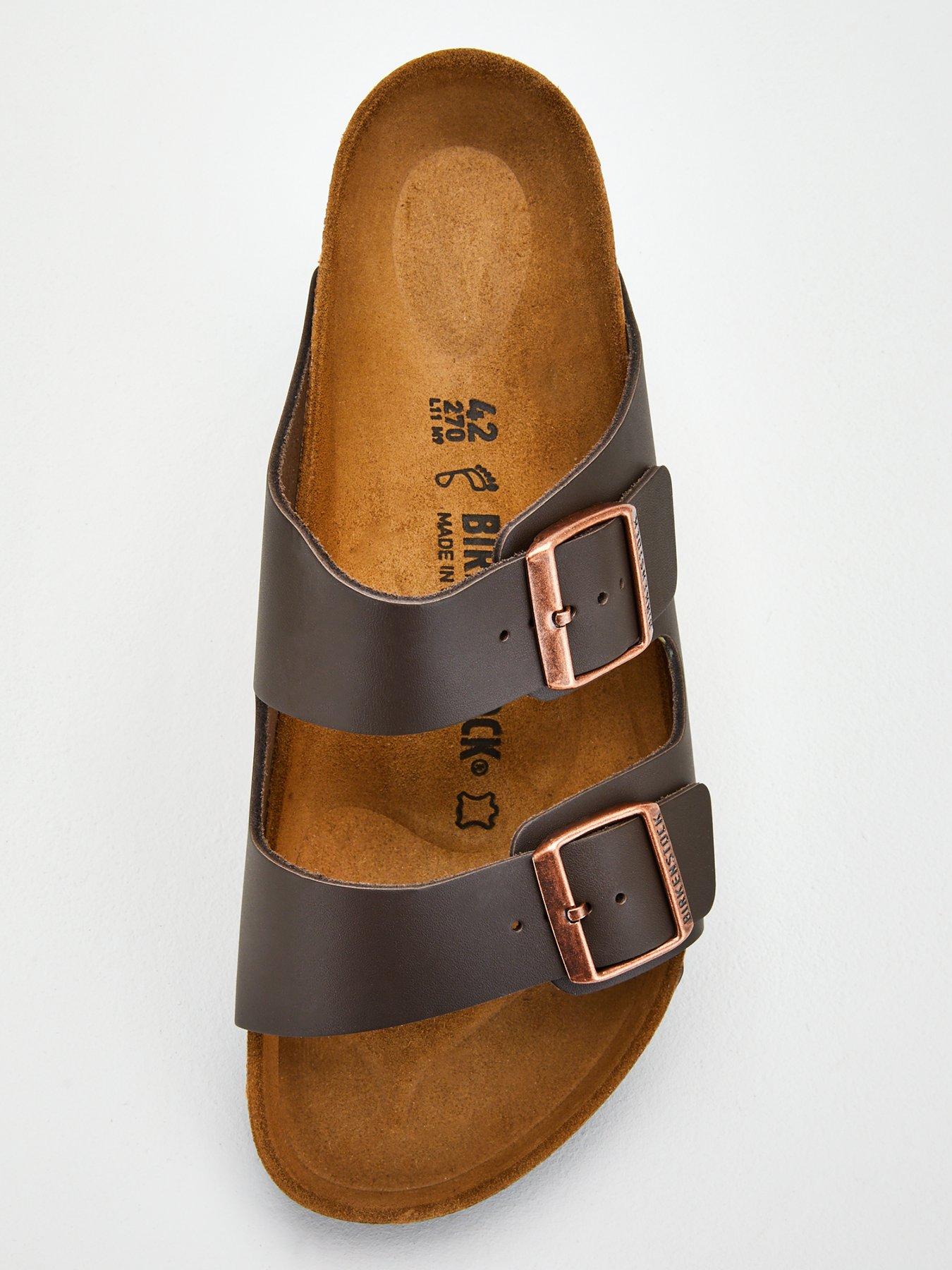 Image 4 of 6 of Birkenstock Men's Arizona Smooth Leather Sandal - Brown