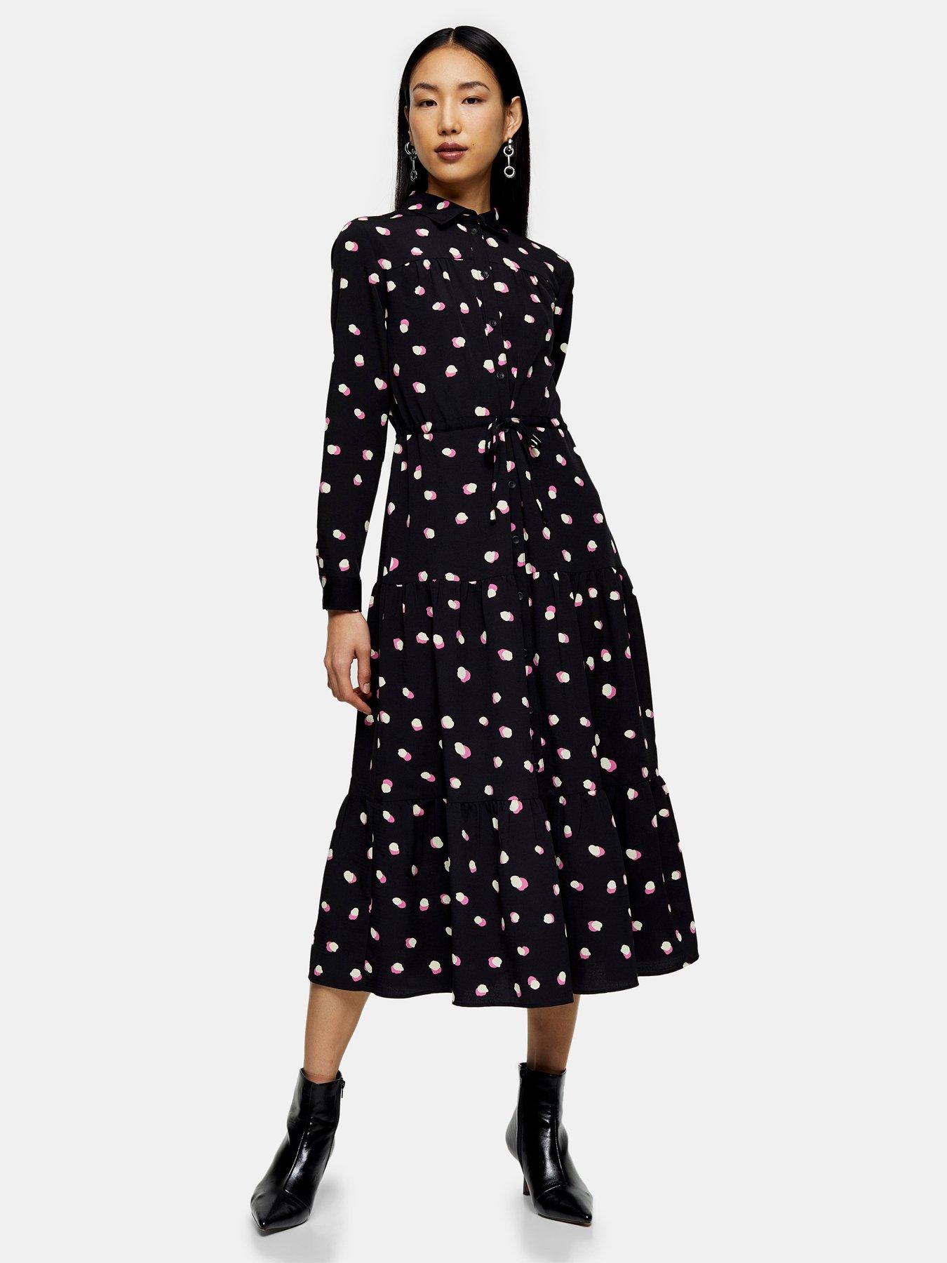 topshop spot shirt dress