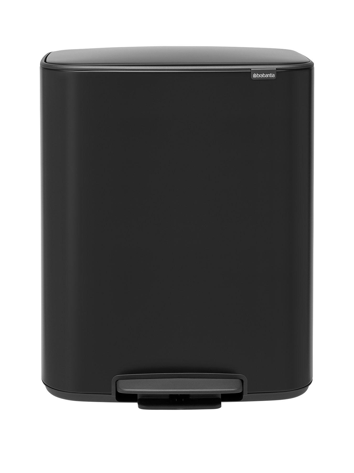 Product photograph of Brabantia Bo 60-litre Pedal Bin Ndash Black from very.co.uk