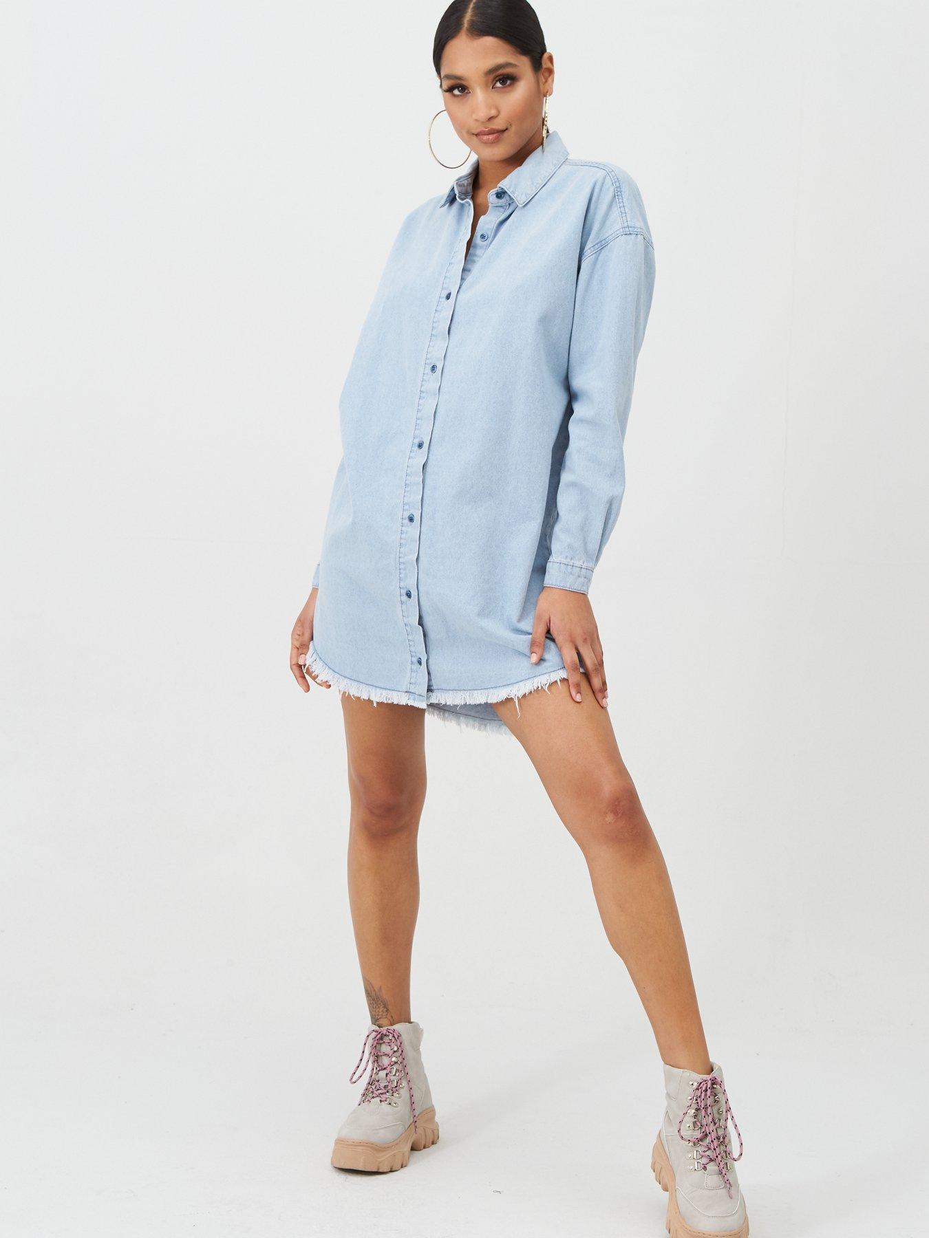 womens denim shirt dress uk