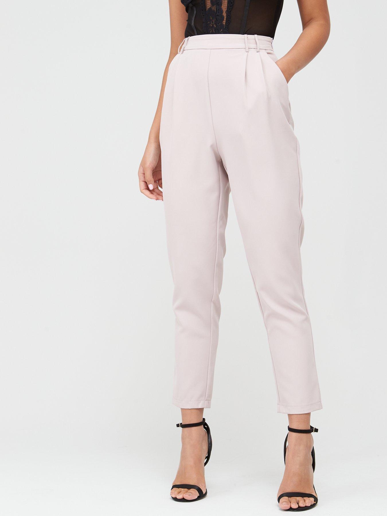 lilac cigarette trousers