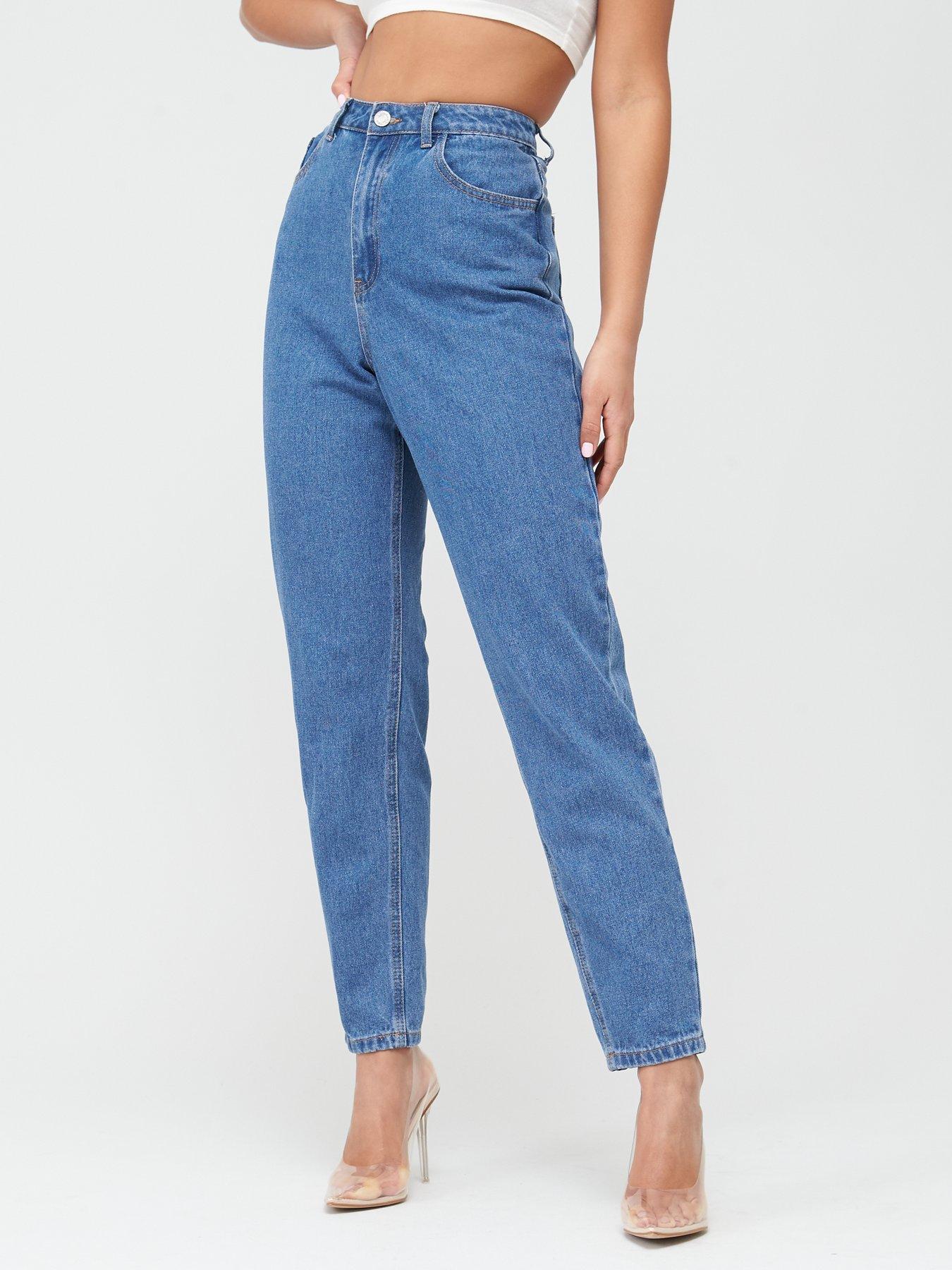 high rise mum jeans