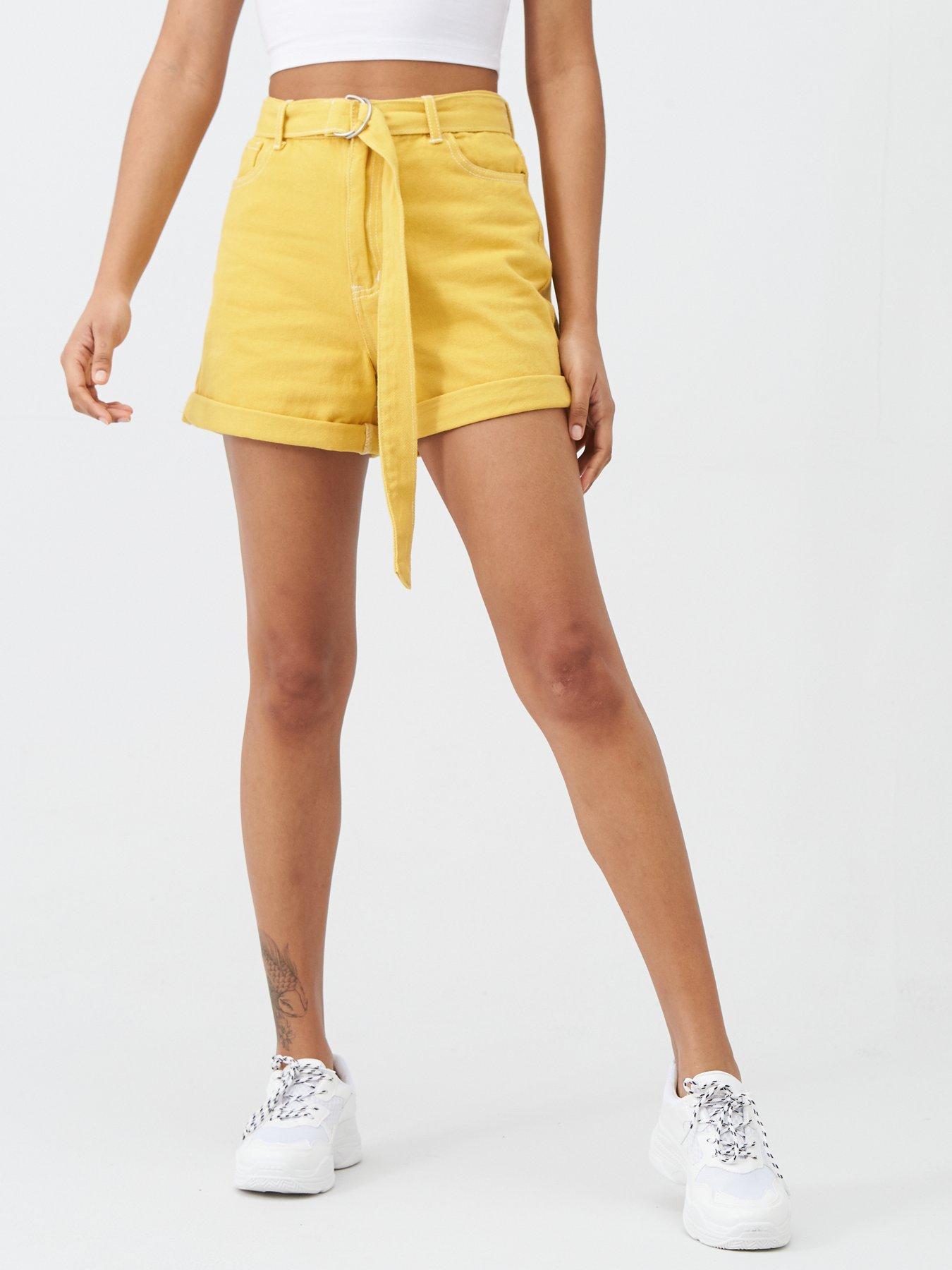 Missguided Missguided Belted Denim City Short Co Ord Mustard review