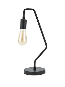 Product photograph of Tate Table Lamp - Black from very.co.uk