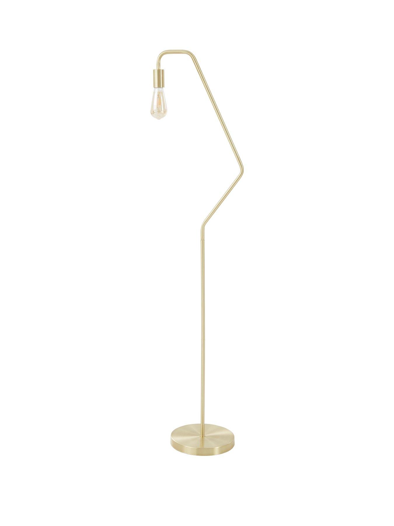 Product photograph of Tate Floor Lamp - Gold from very.co.uk