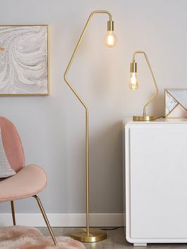 Product photograph of Very Home Tate Table Lamp - Gold from very.co.uk