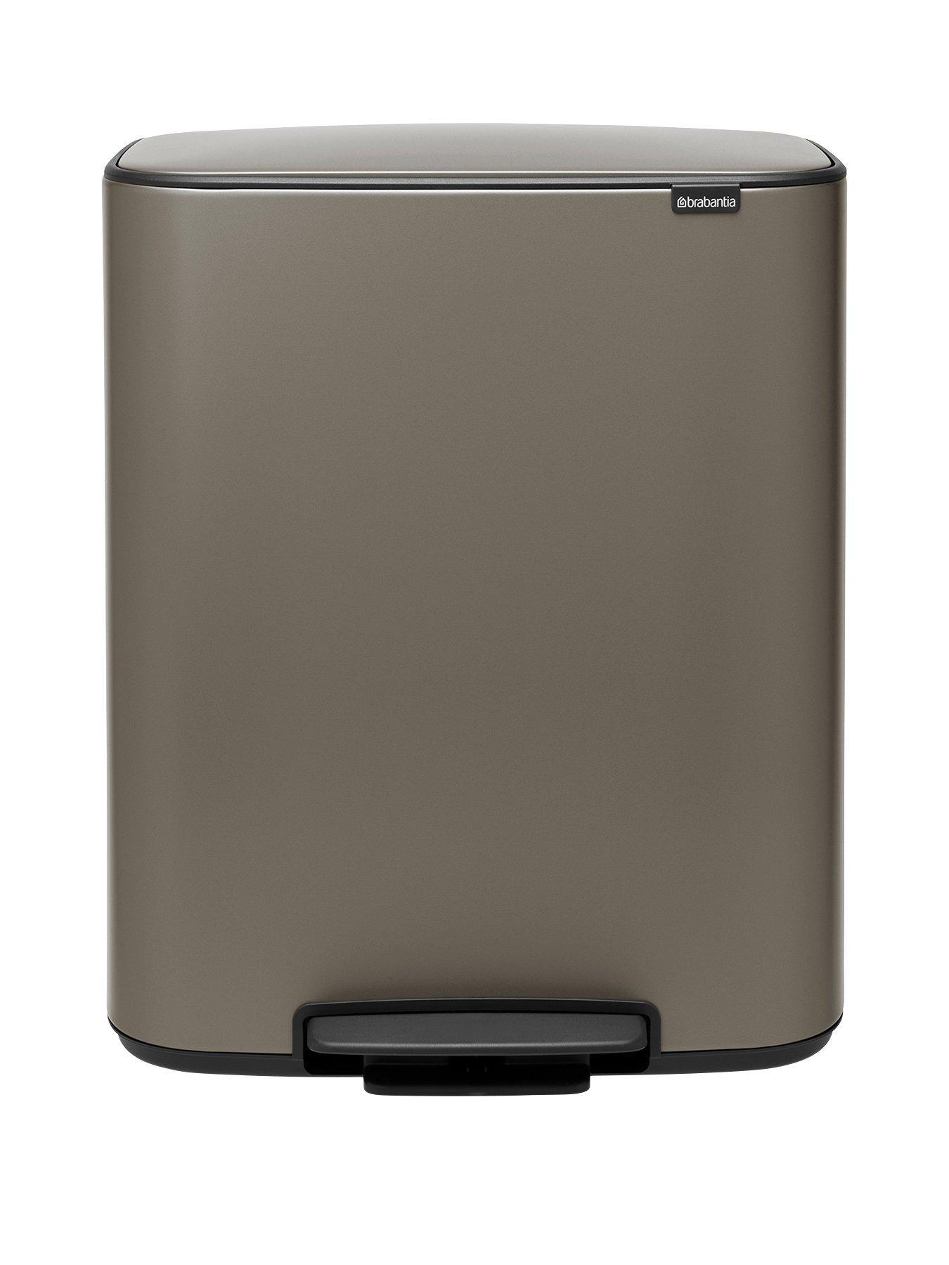 Product photograph of Brabantia Bo 30 30-litre Pedal Bin Ndash Platinum from very.co.uk