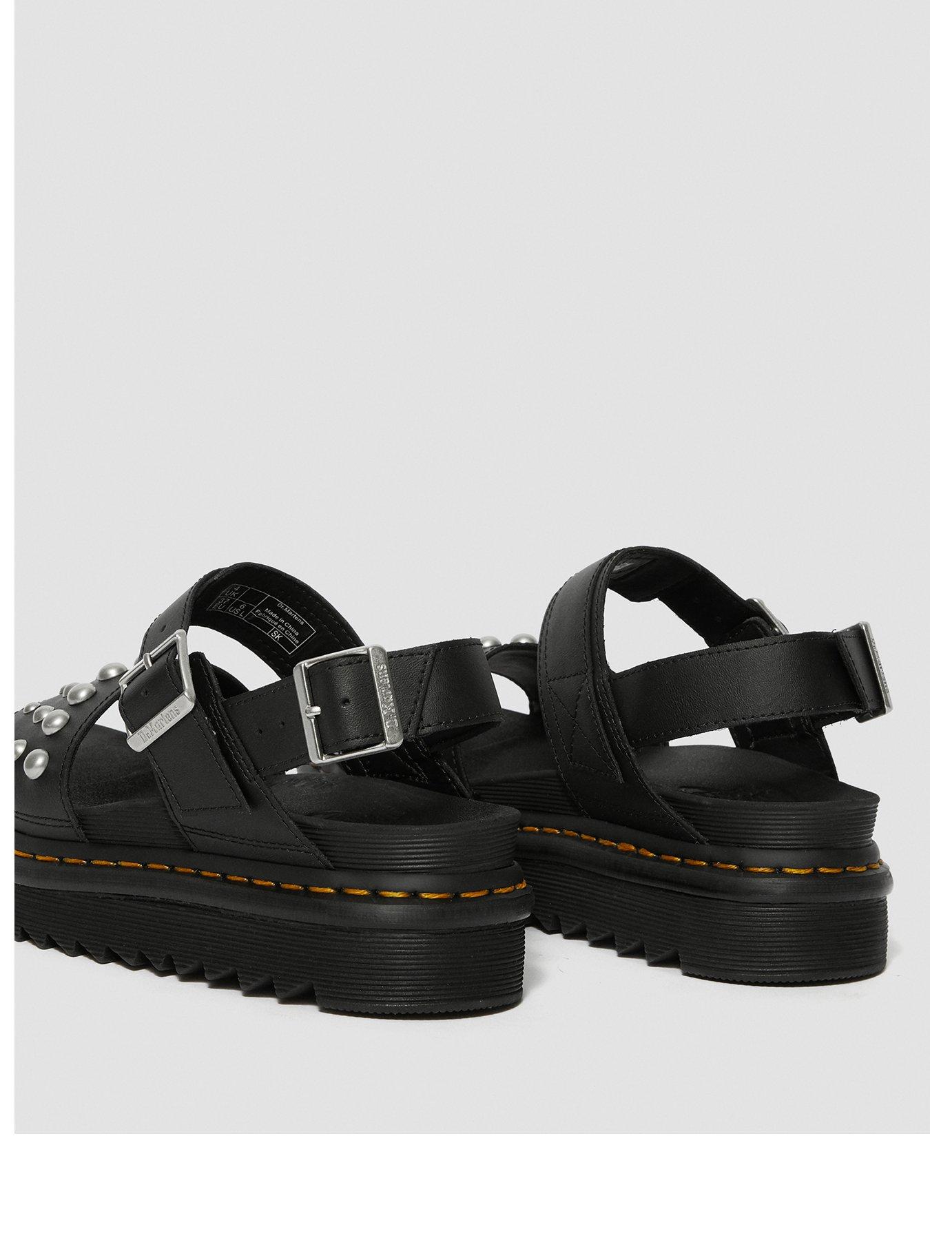 dr martens black voss stud sandals