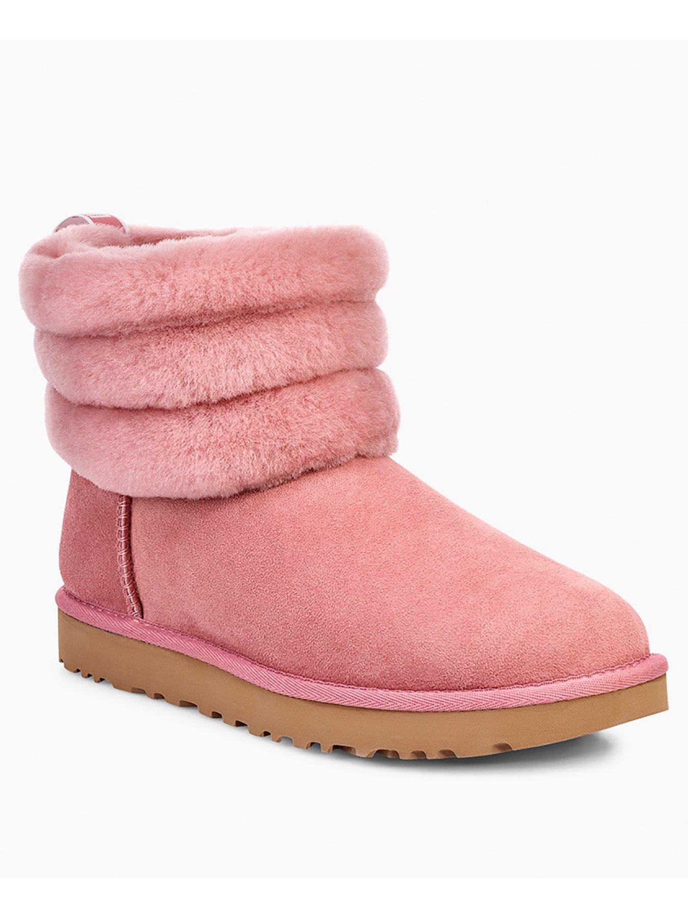 pink uggs fluff mini