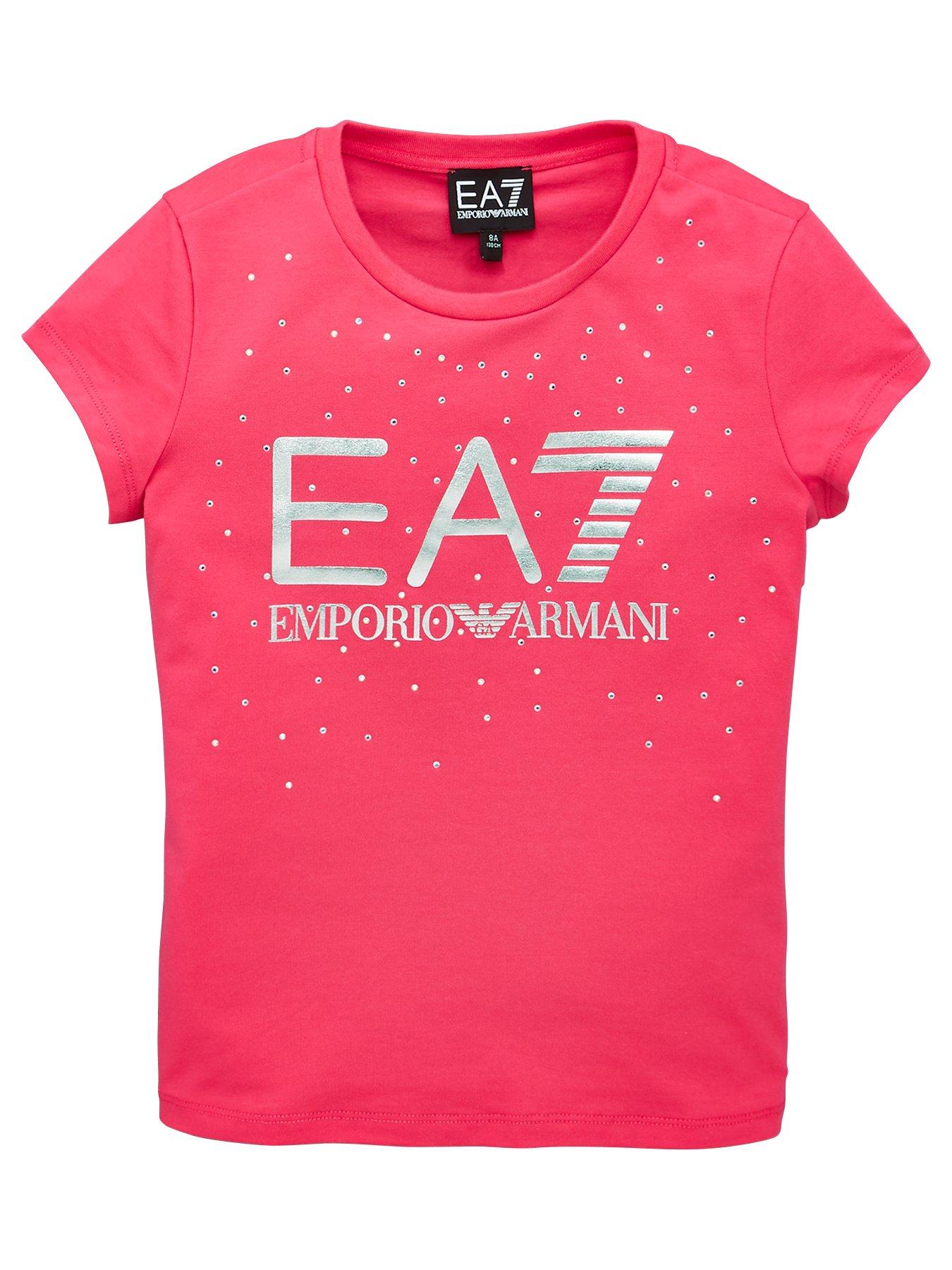 Ea7 Emporio Armani Girls Short Sleeve Embellished T-Shirt review