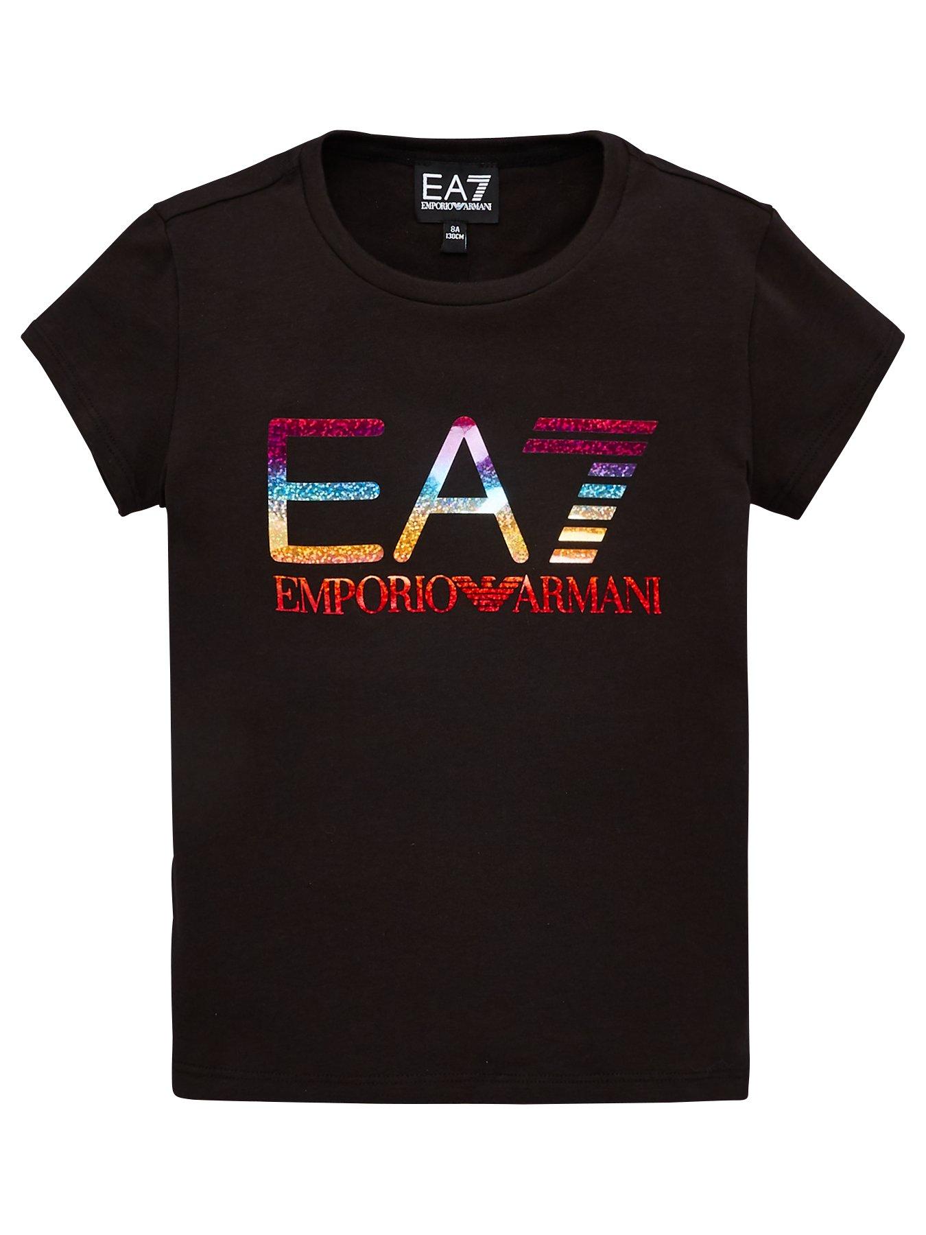 Ea7 Emporio Armani Girls Short Sleeve Metallic Logo T-Shirt review