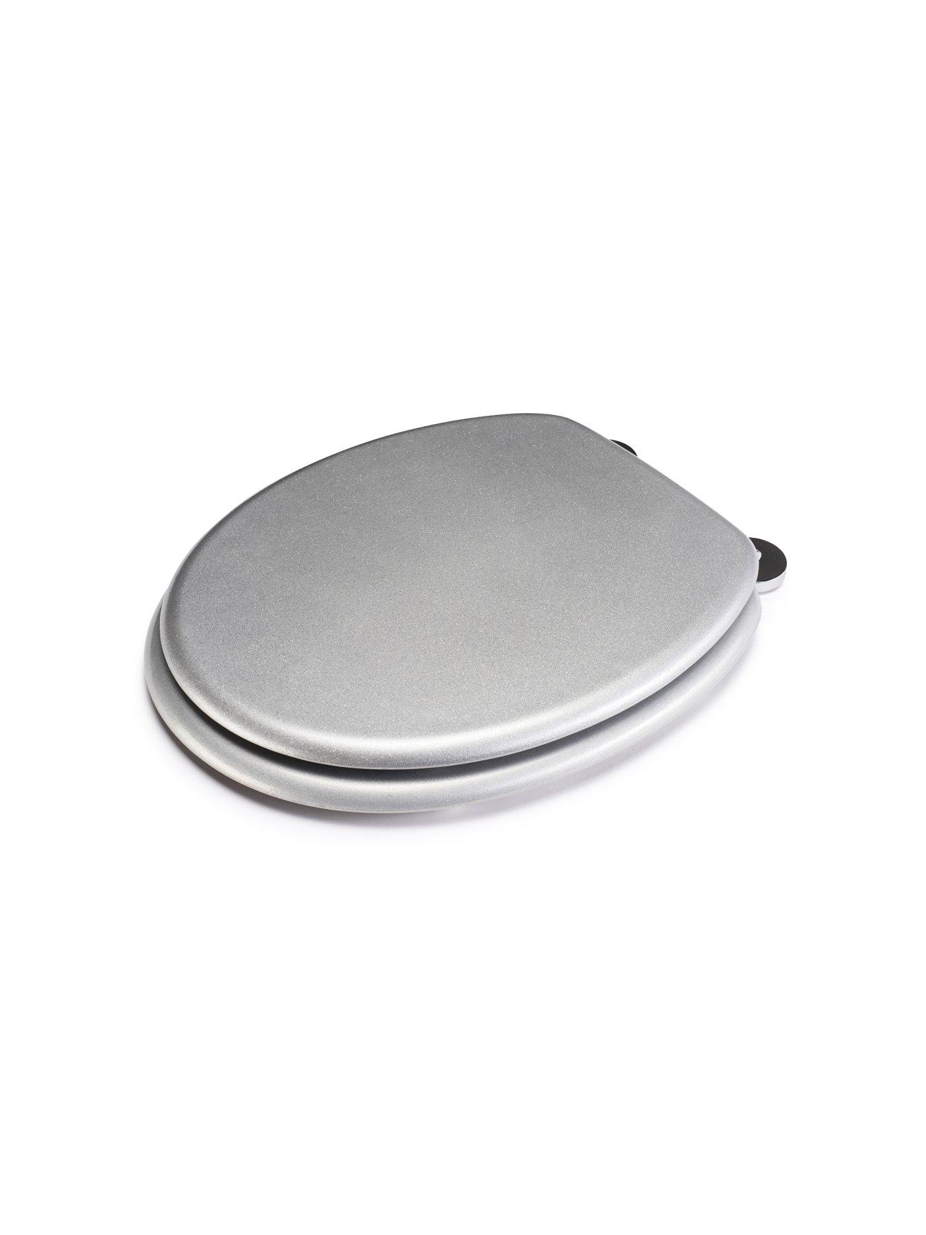 Image 4 of 6 of Croydex Silver Quartz Flexi-Fix Toilet Seat