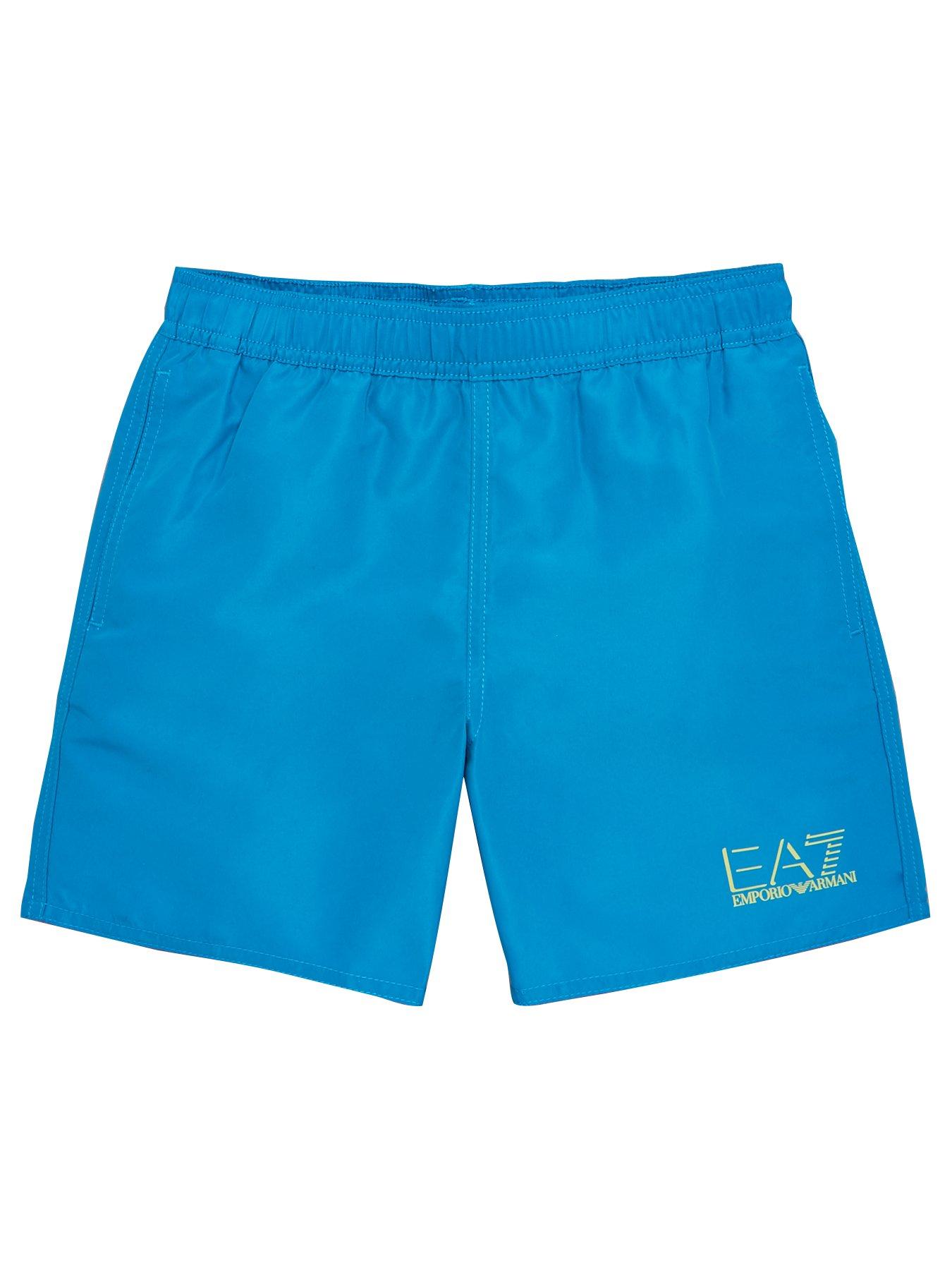 blue armani shorts