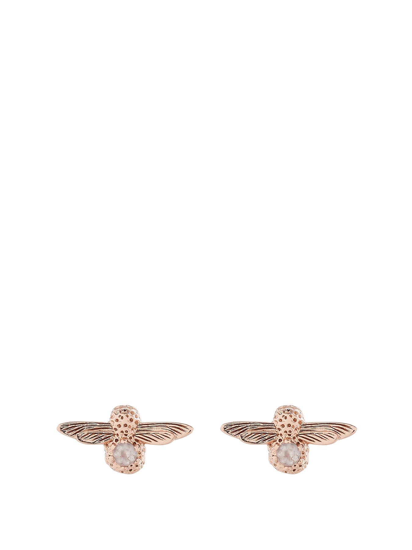 Olivia Burton Olivia Burton Bejewelled Bee Rose Gold & Rose Quartz Earrings review