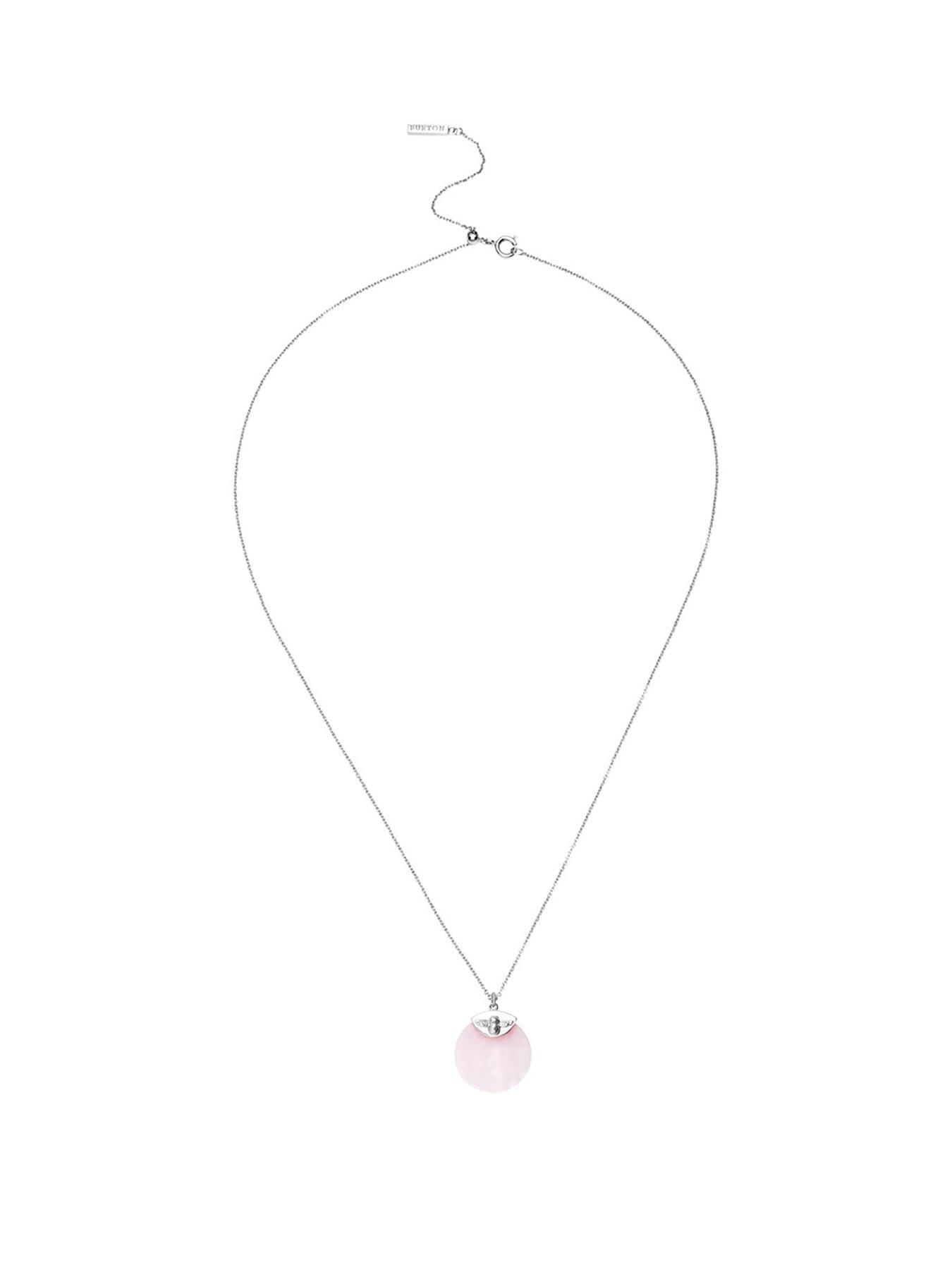 Olivia Burton Olivia Burton Bejewelled Bee Necklace Silver & Rose Quartz review